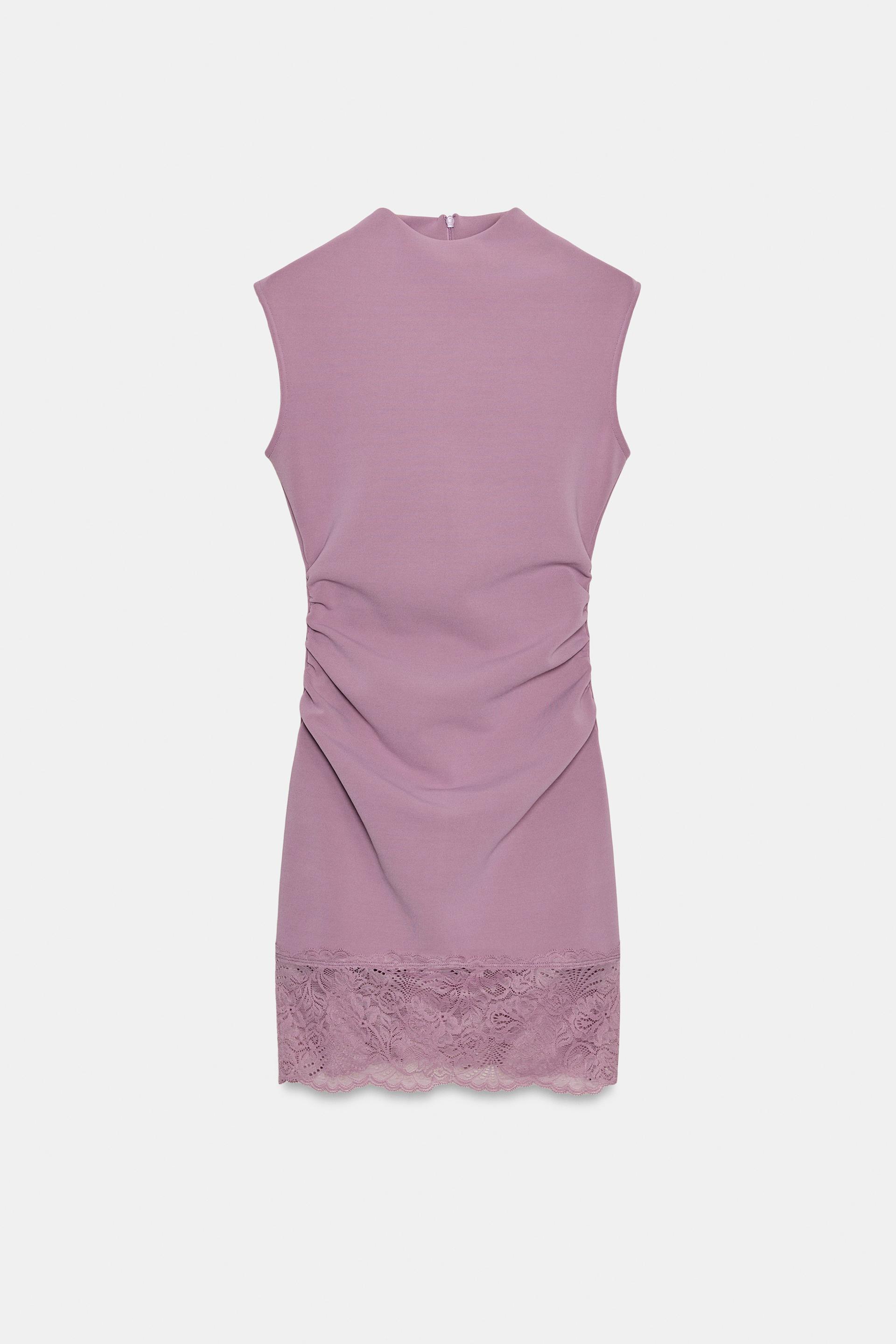 STRETCH LACE SHORT DRESS by ZARA