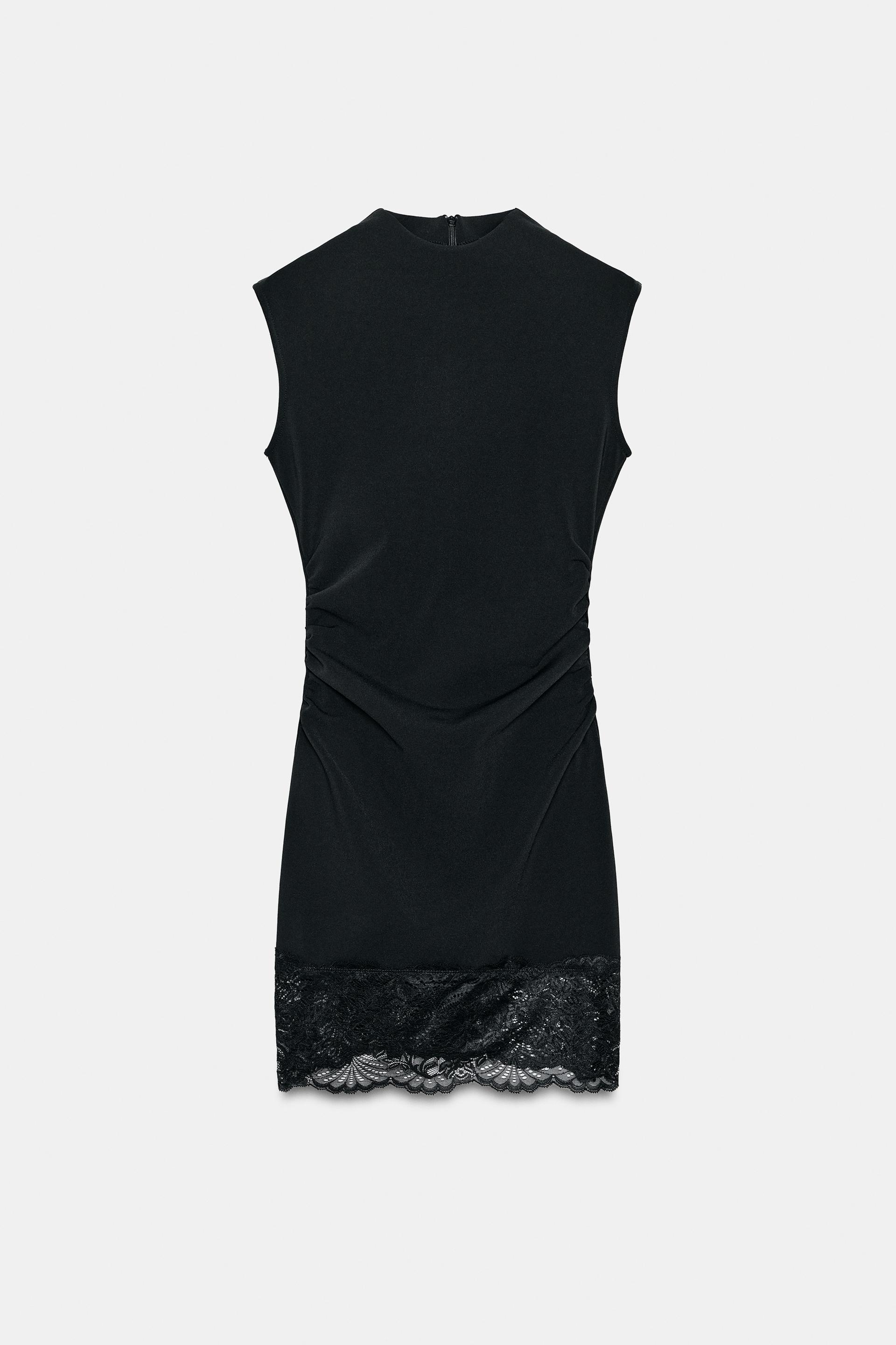 STRETCH LACE SHORT DRESS by ZARA