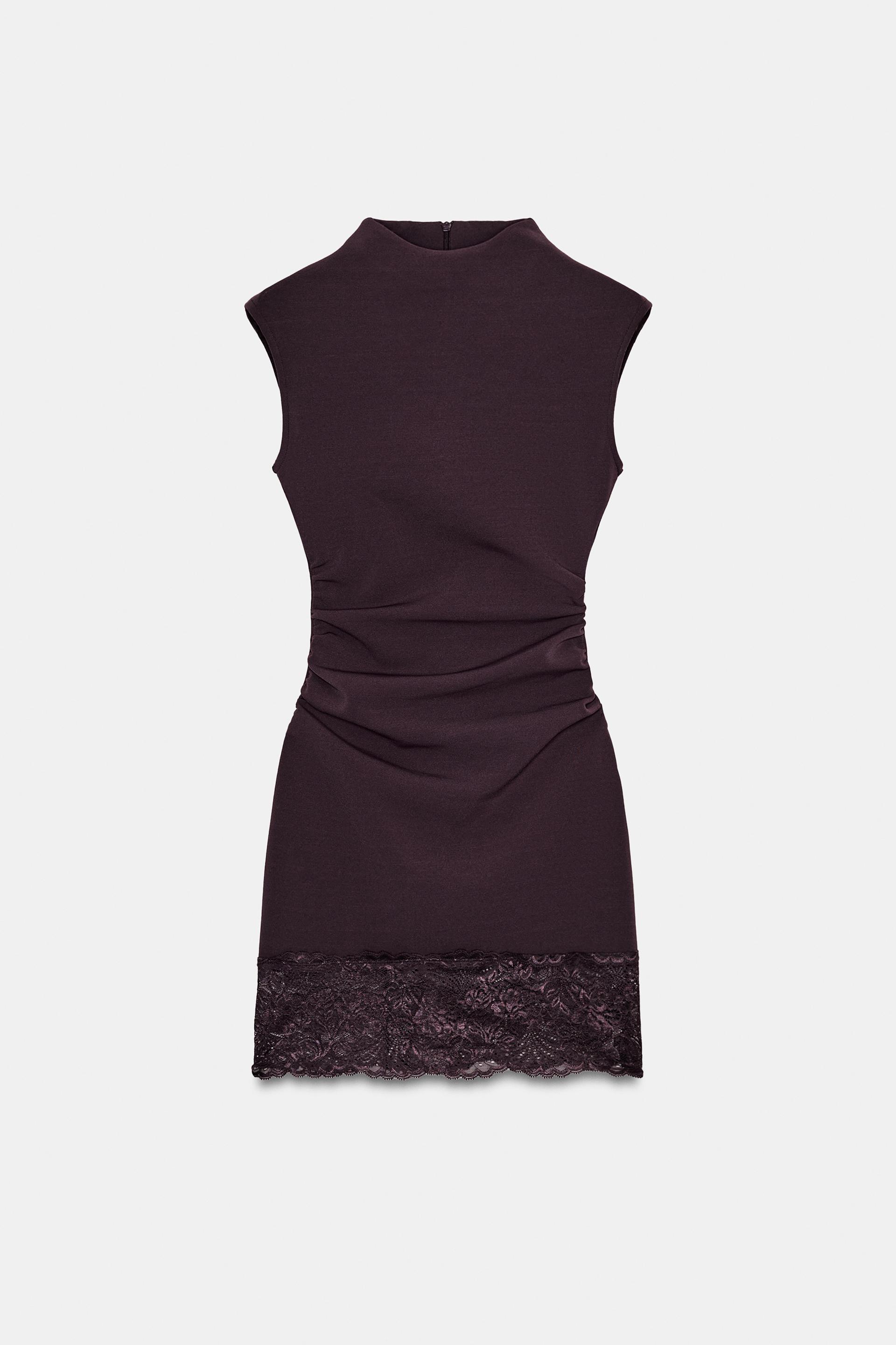 STRETCH LACE SHORT DRESS by ZARA