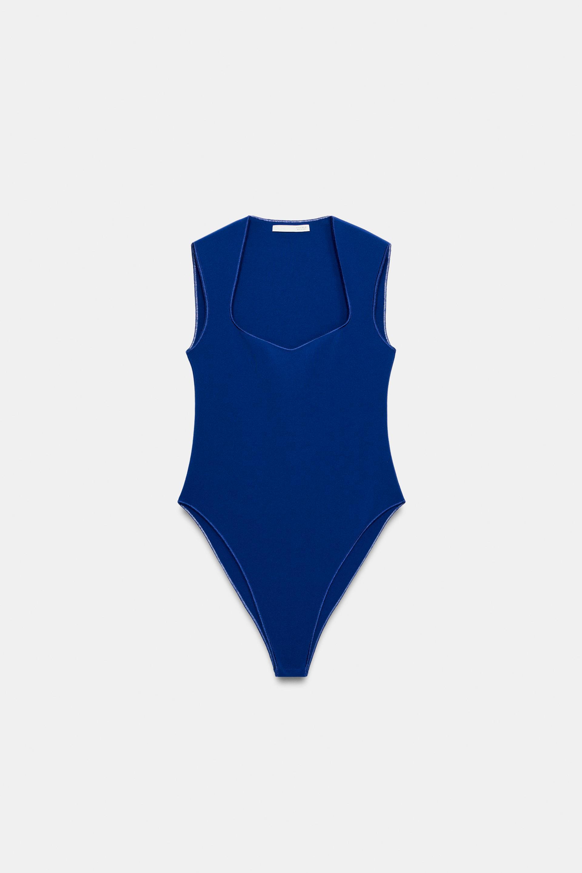 STRETCH SQUARE NECK BODYSUIT by ZARA