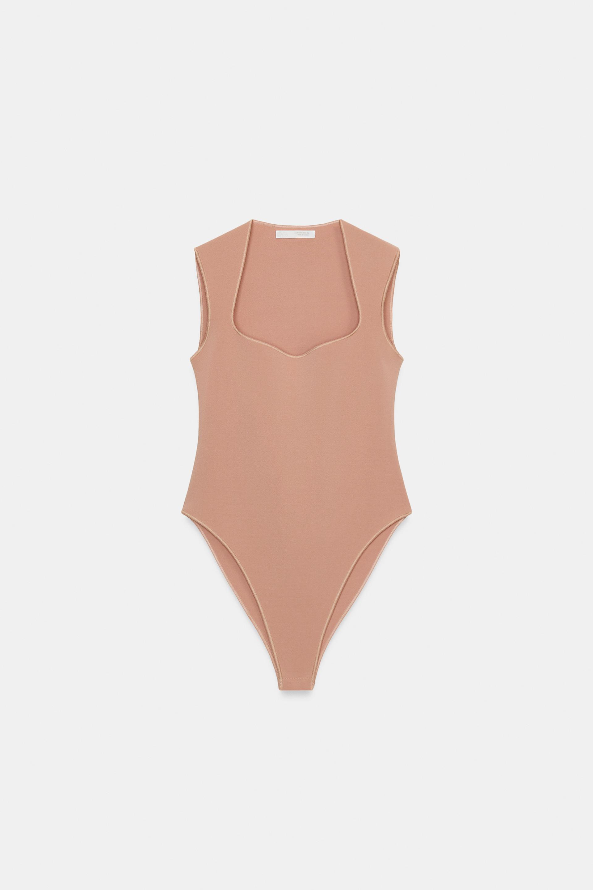 STRETCH SQUARE NECK BODYSUIT by ZARA