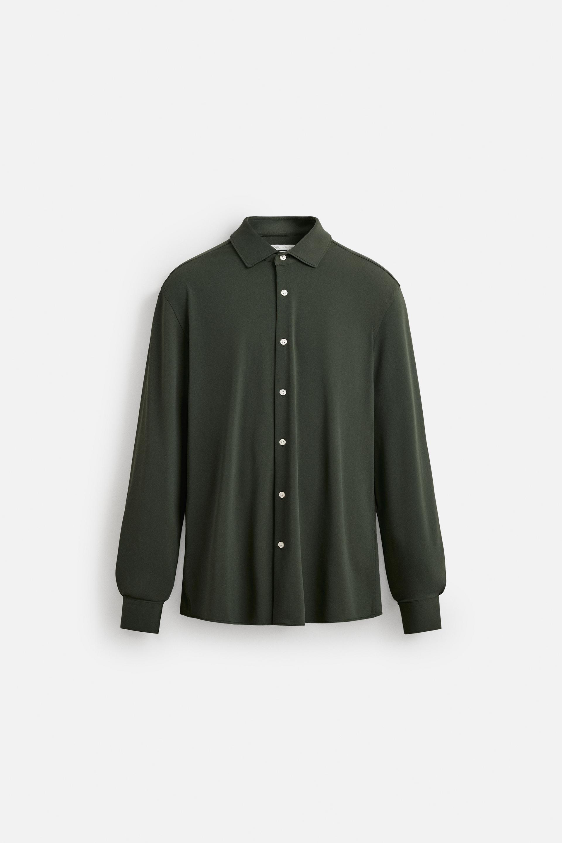 STRETCH TEXTURED SHIRT by ZARA