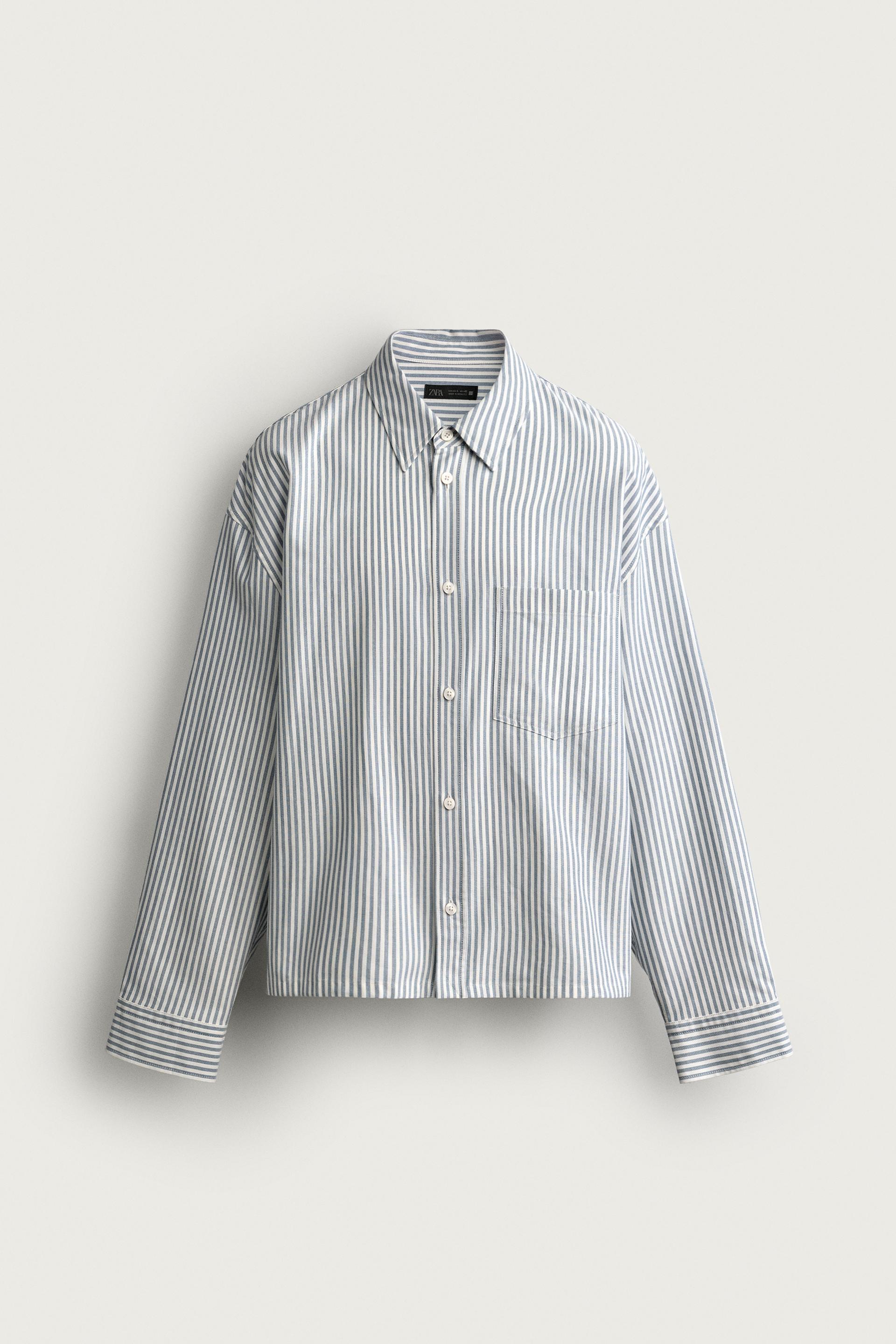 STRIPED BOXY FIT SHIRT by ZARA