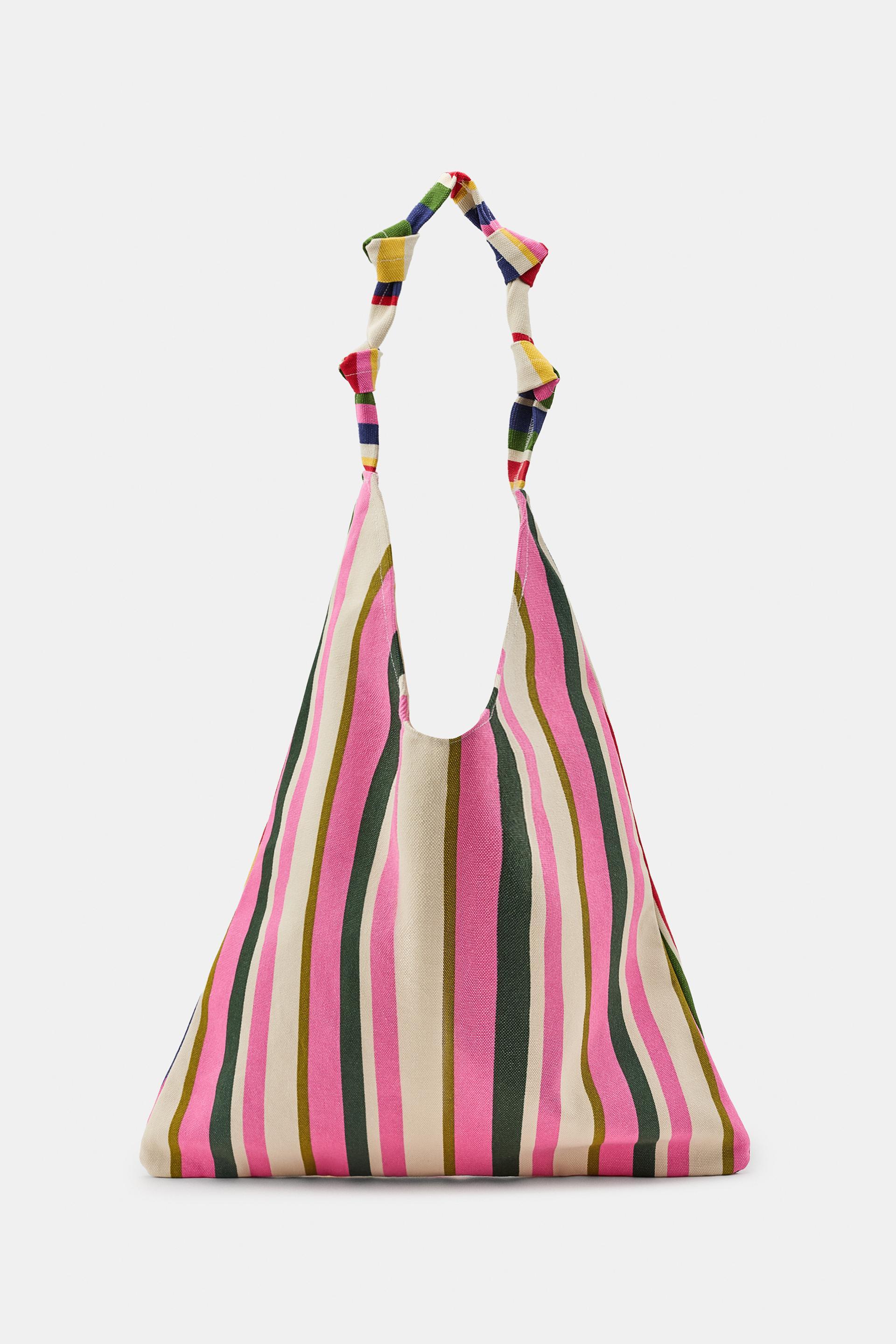 STRIPED CANVAS BAG by ZARA