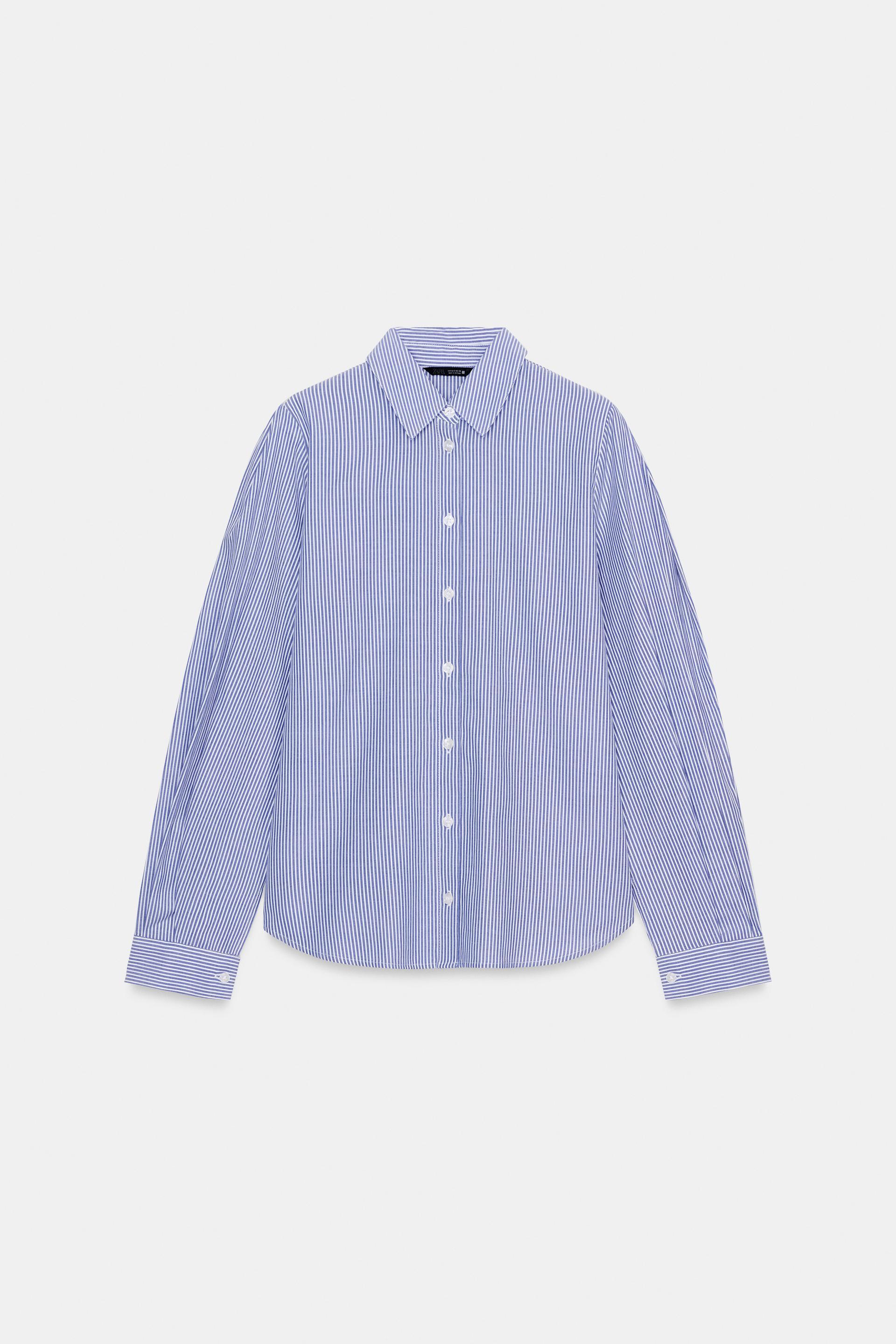 STRIPED COTTON SHIRT by ZARA
