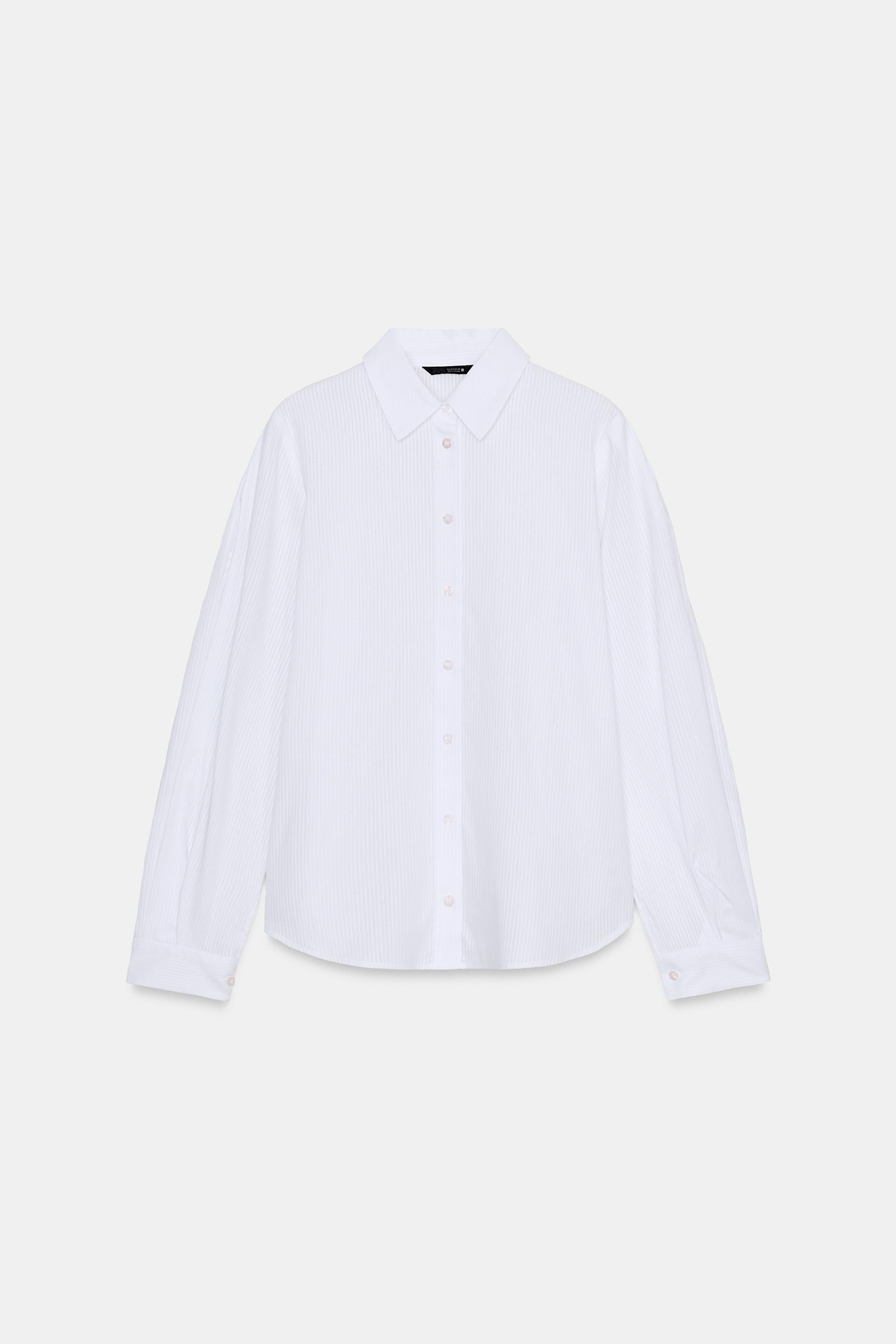 STRIPED COTTON SHIRT by ZARA
