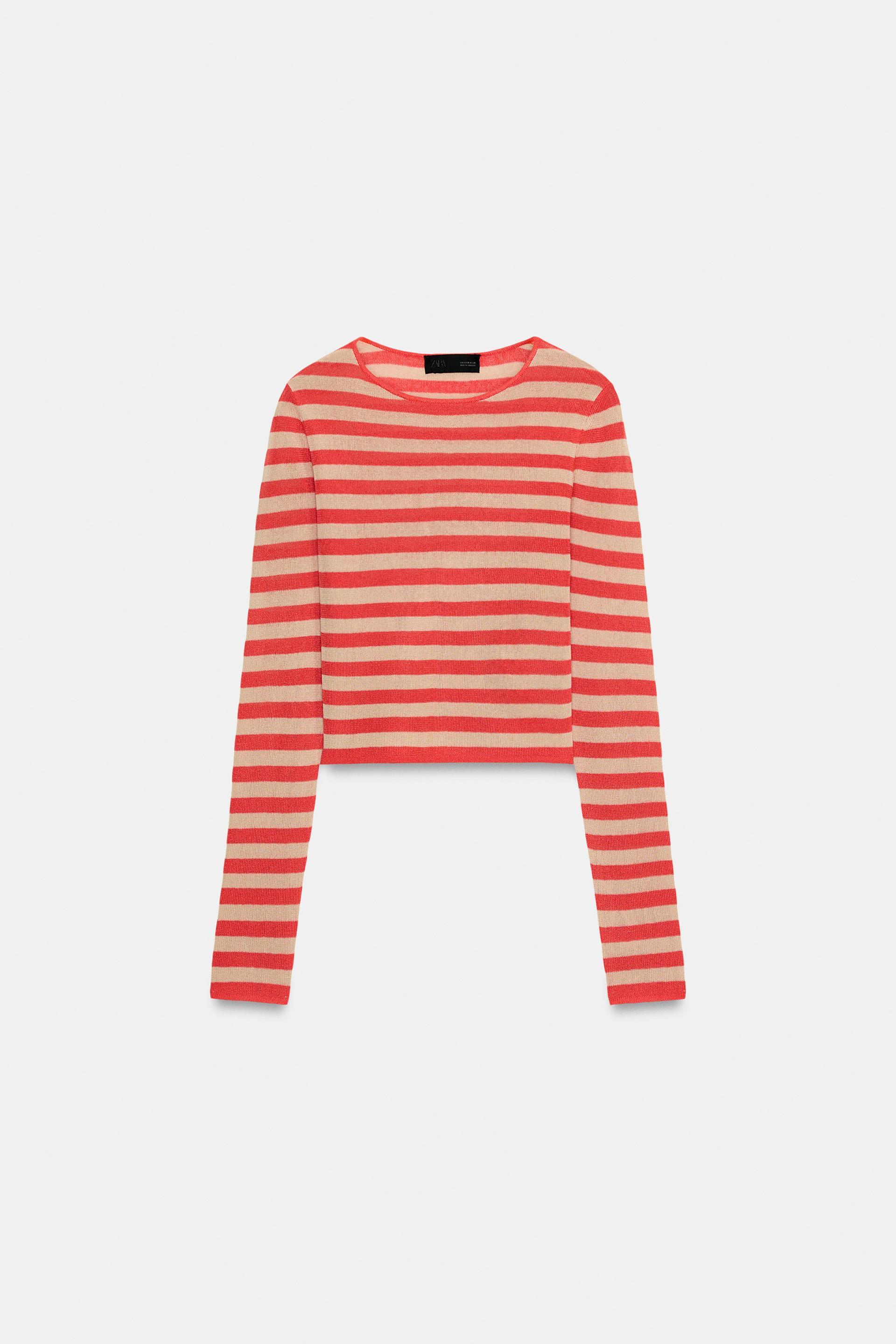 STRIPED CROPPED JUMPER by ZARA