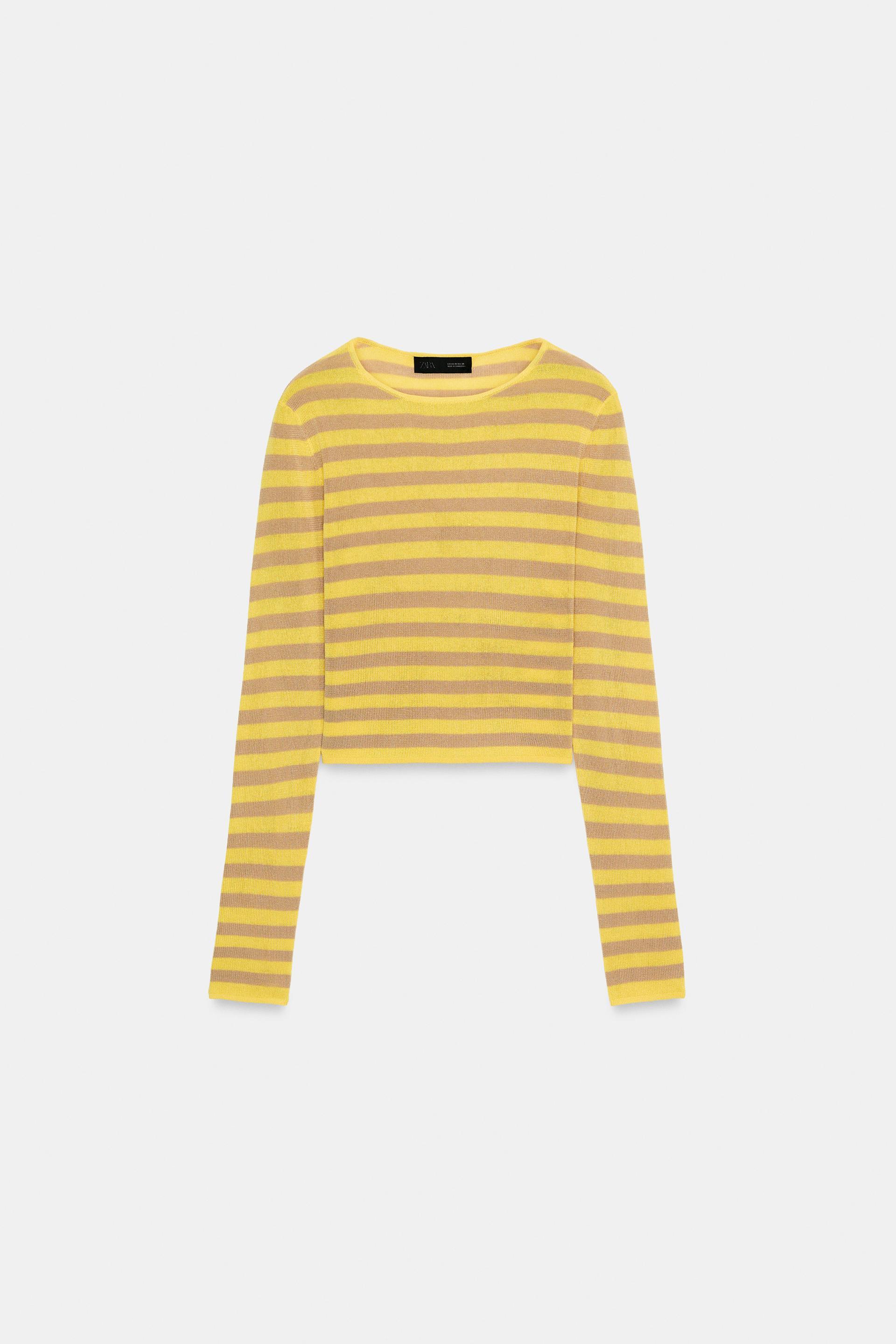 STRIPED CROPPED JUMPER by ZARA
