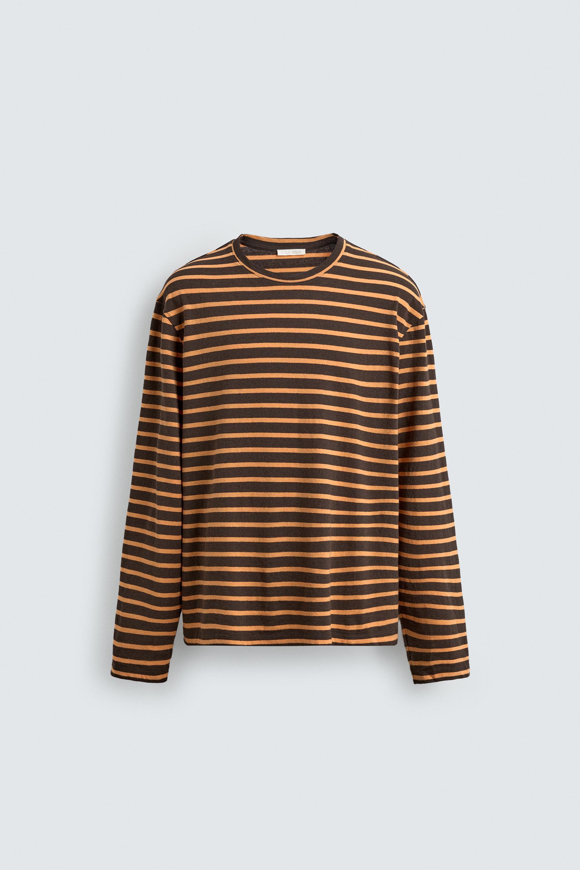 STRIPED JACQUARD T-SHIRT by ZARA