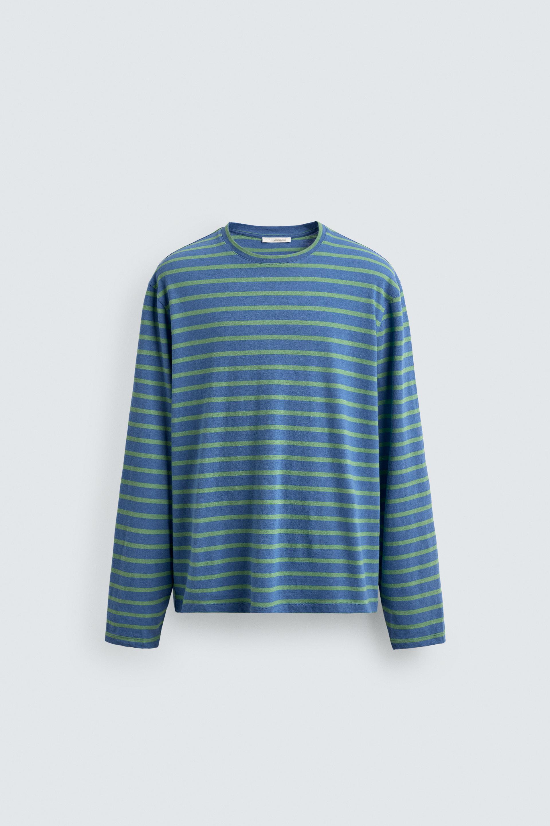 STRIPED JACQUARD T-SHIRT by ZARA