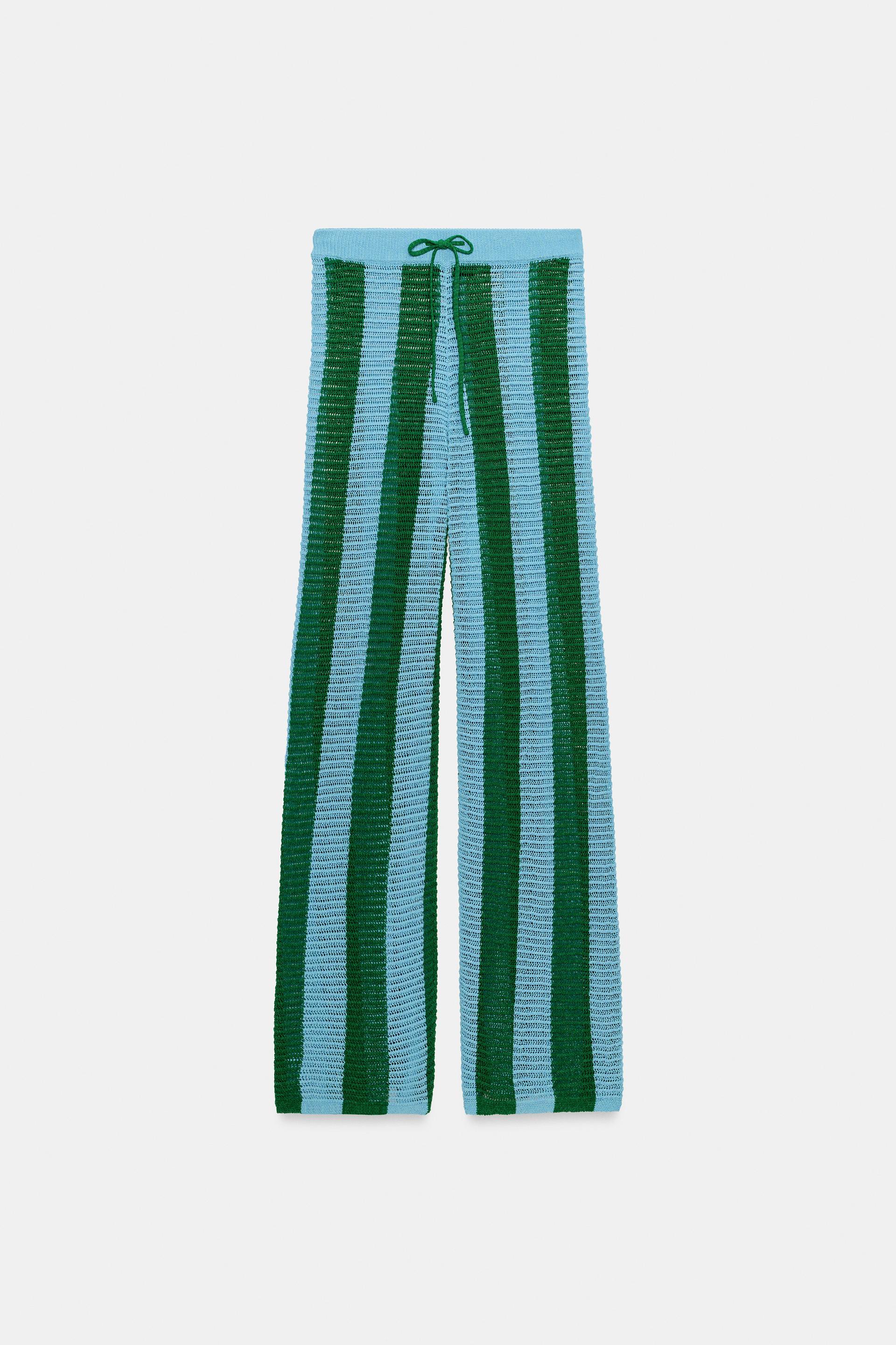 STRIPED KNIT PANTS by ZARA