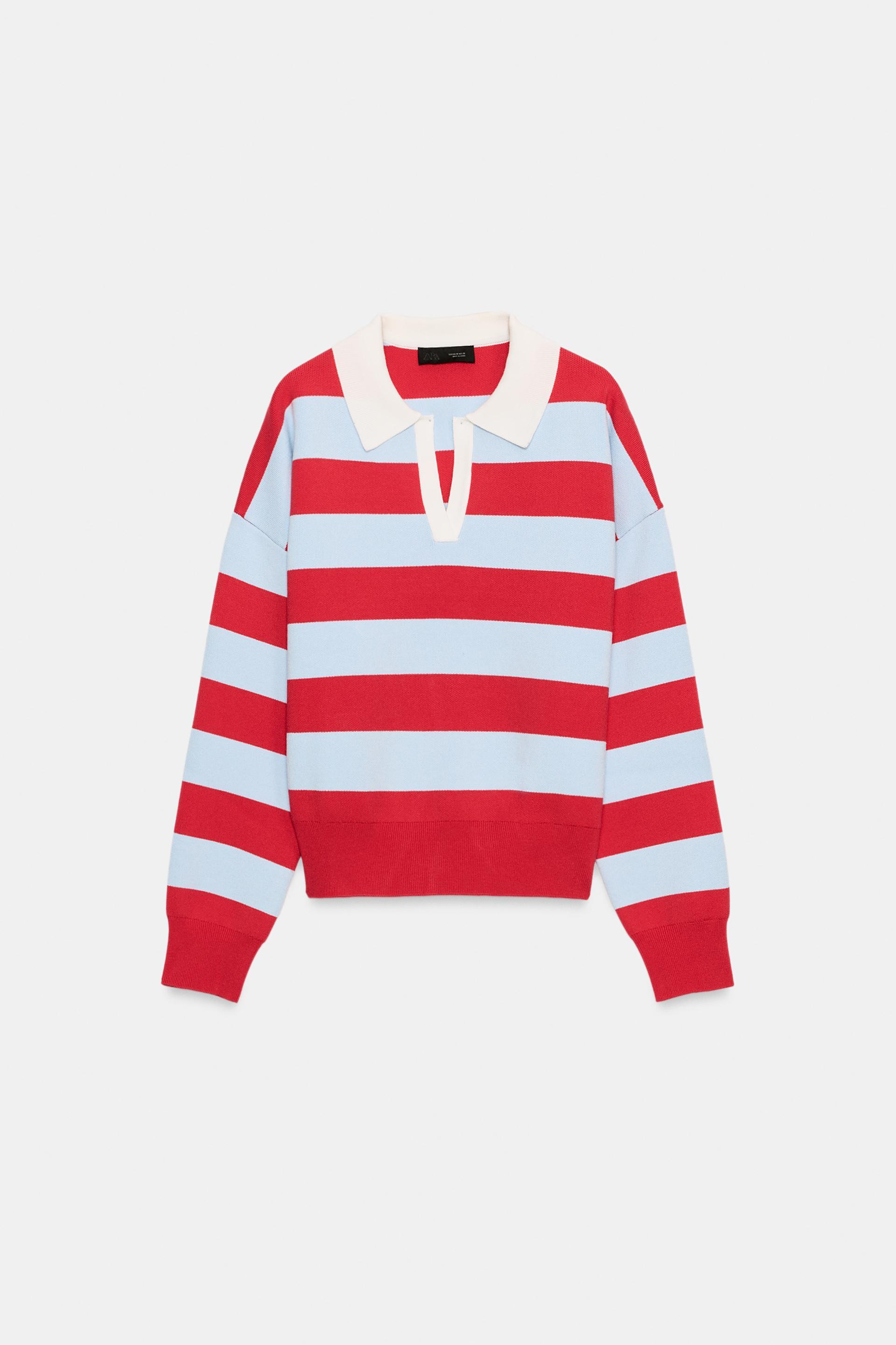 STRIPED KNIT POLO by ZARA