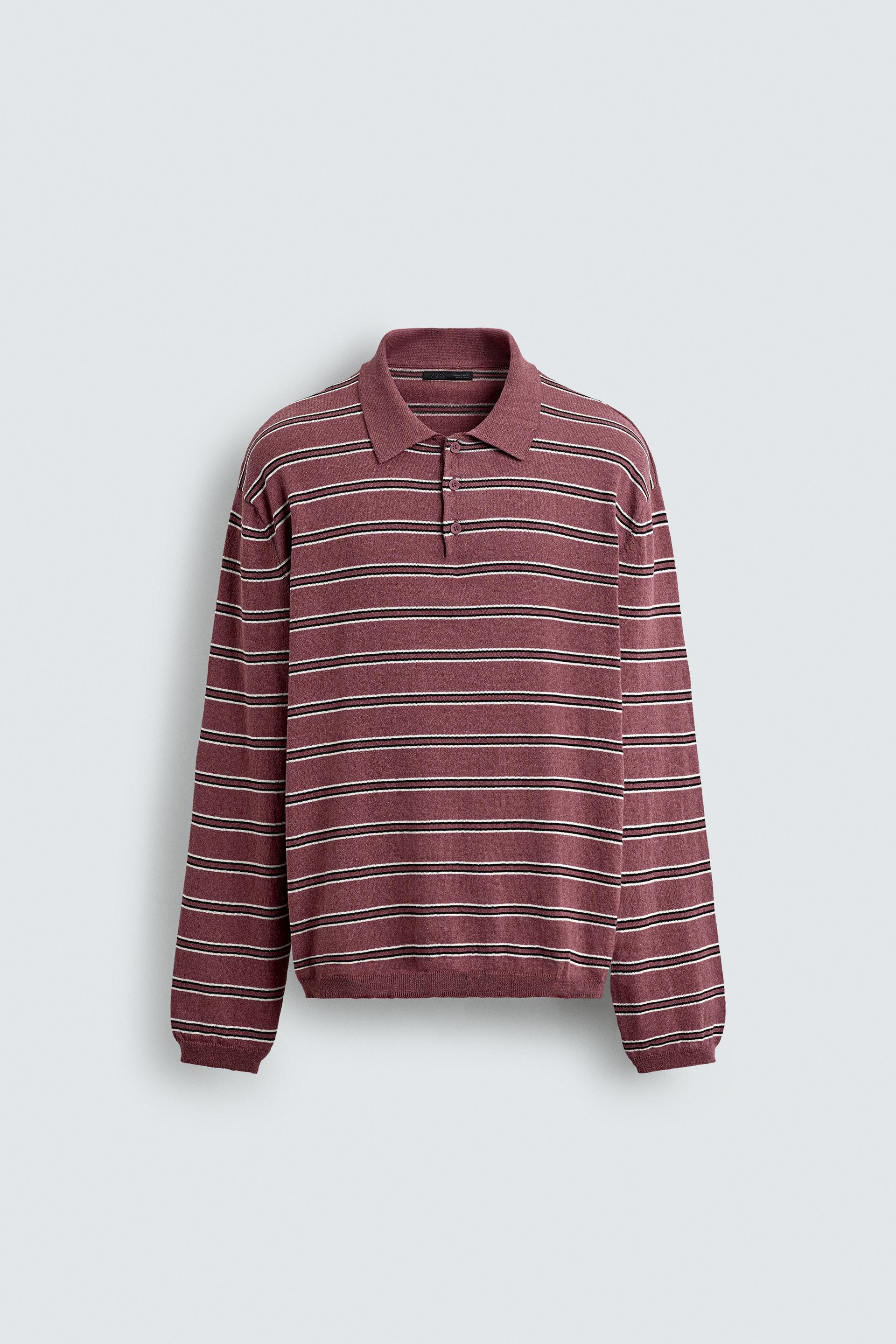STRIPED KNIT POLO by ZARA