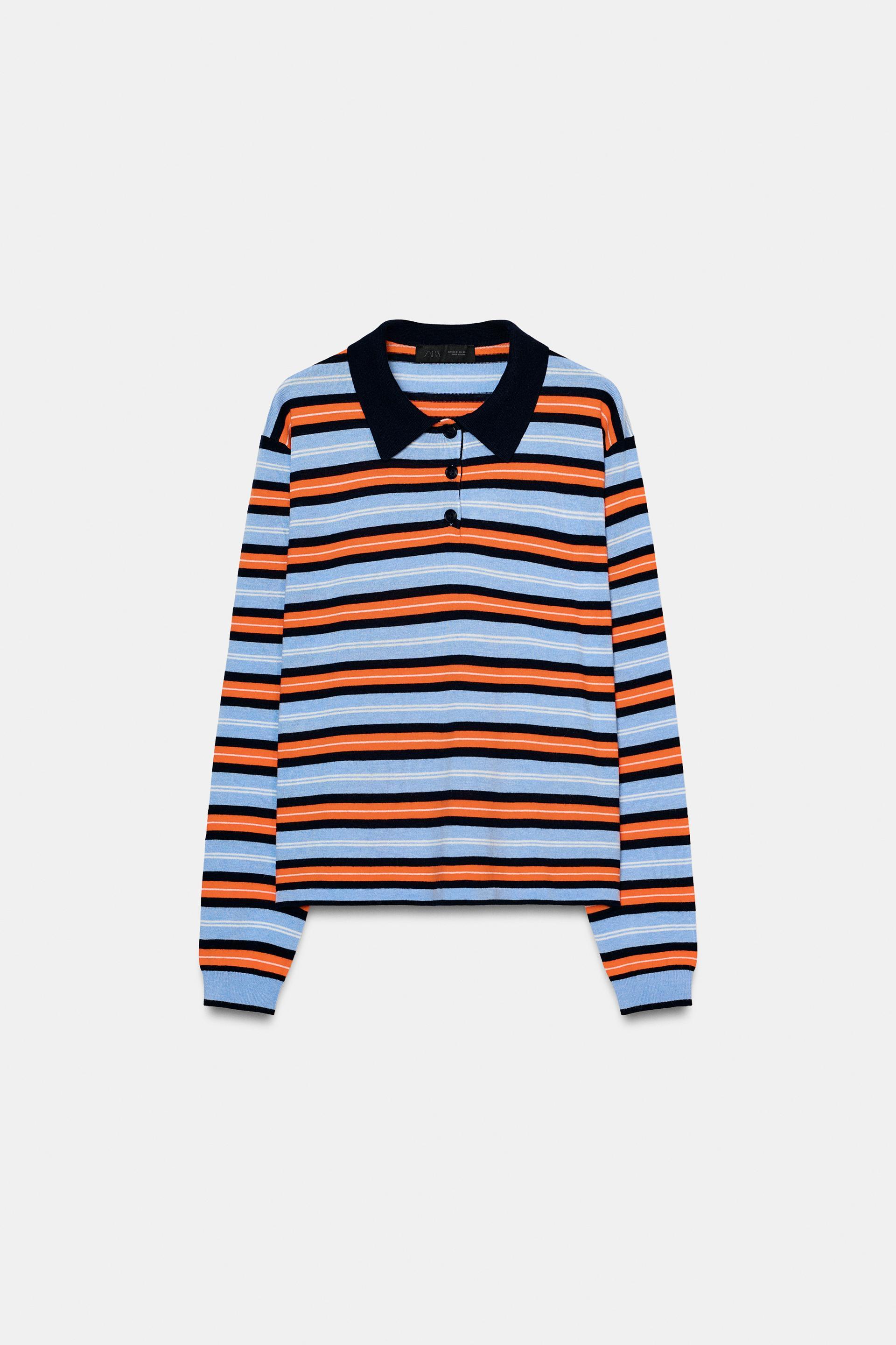 STRIPED KNIT POLO by ZARA