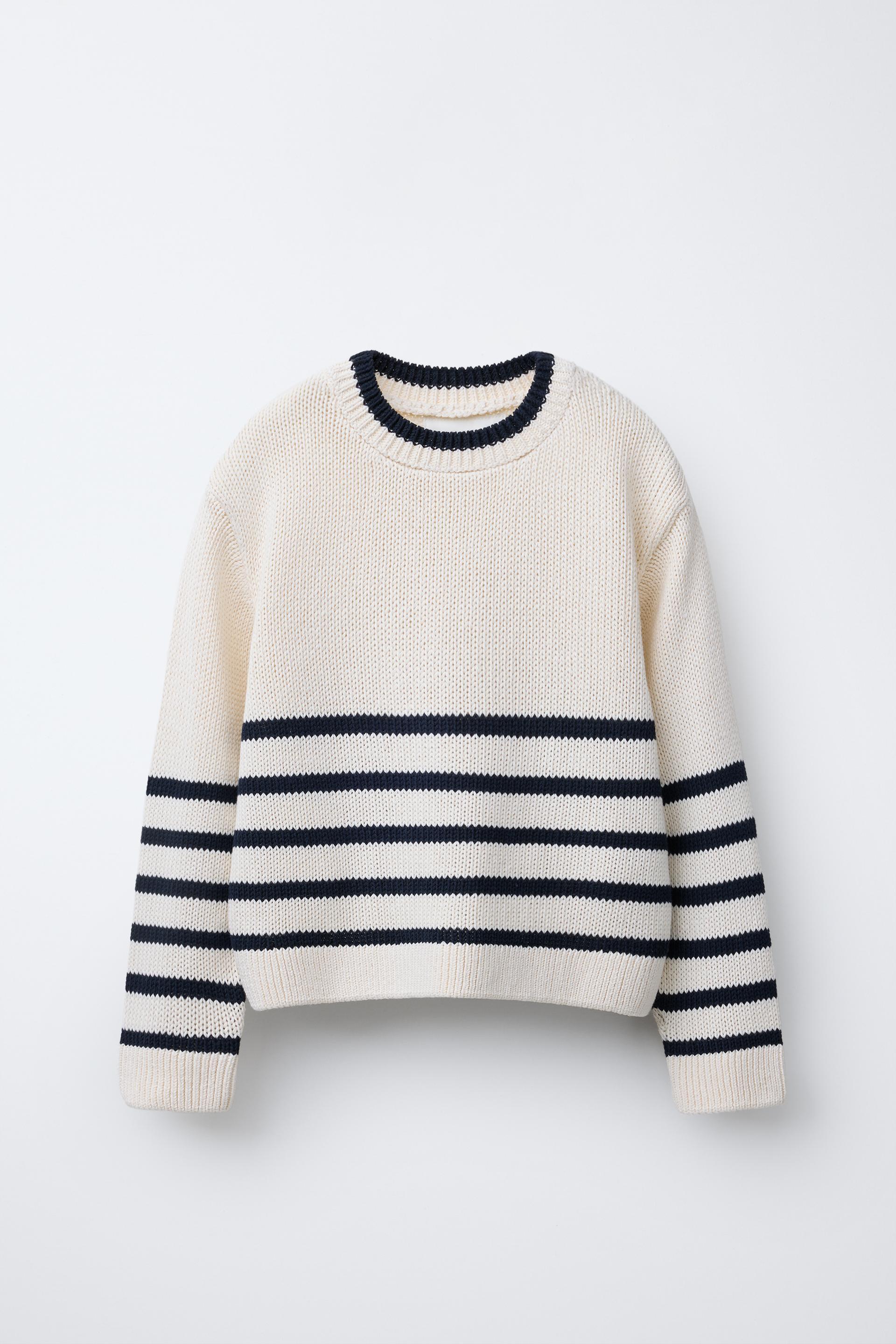 STRIPED KNIT SWEATER by ZARA