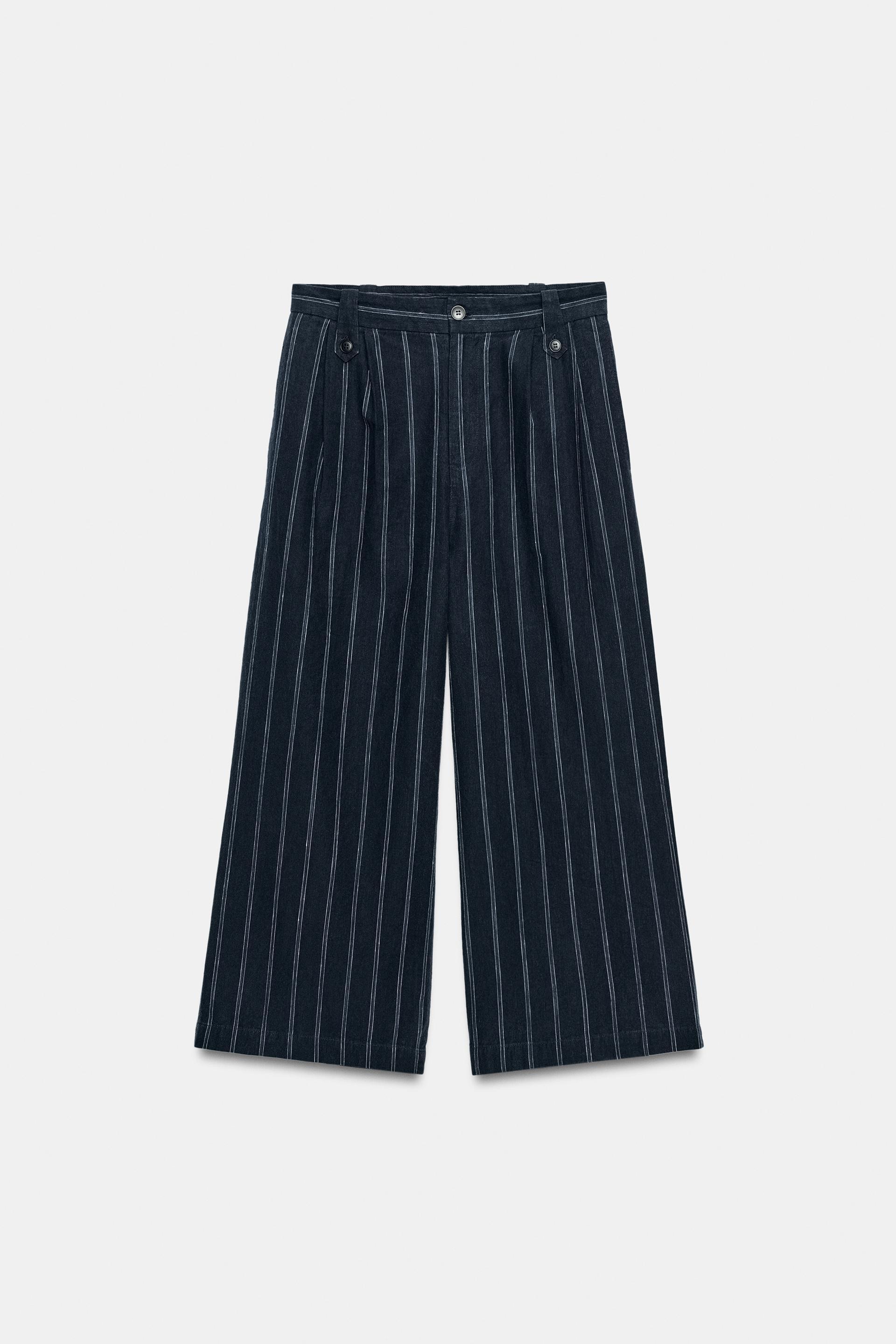 STRIPED LINEN PANTS ZW COLLECTION by ZARA
