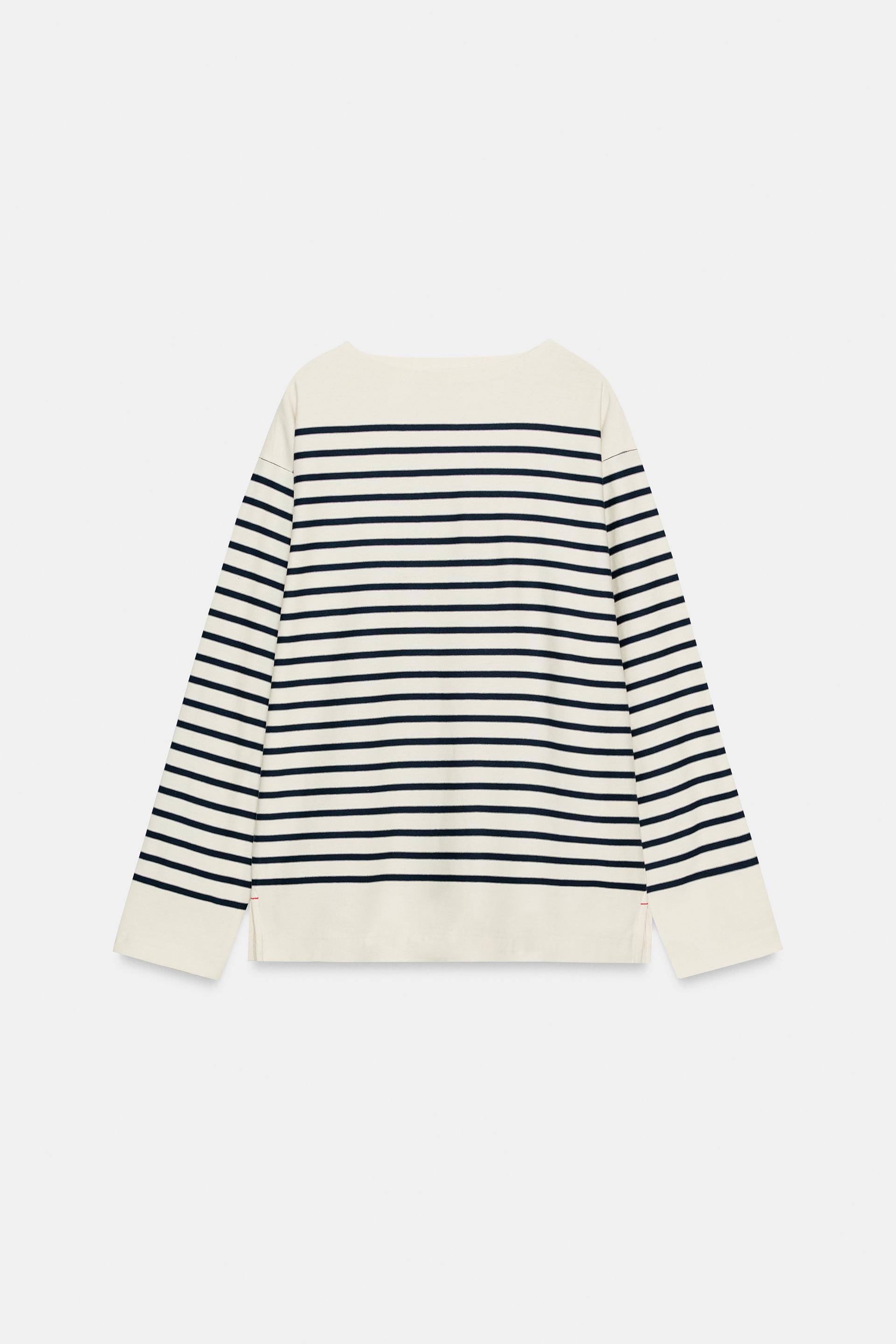 STRIPED LONG SLEEVE T-SHIRT by ZARA