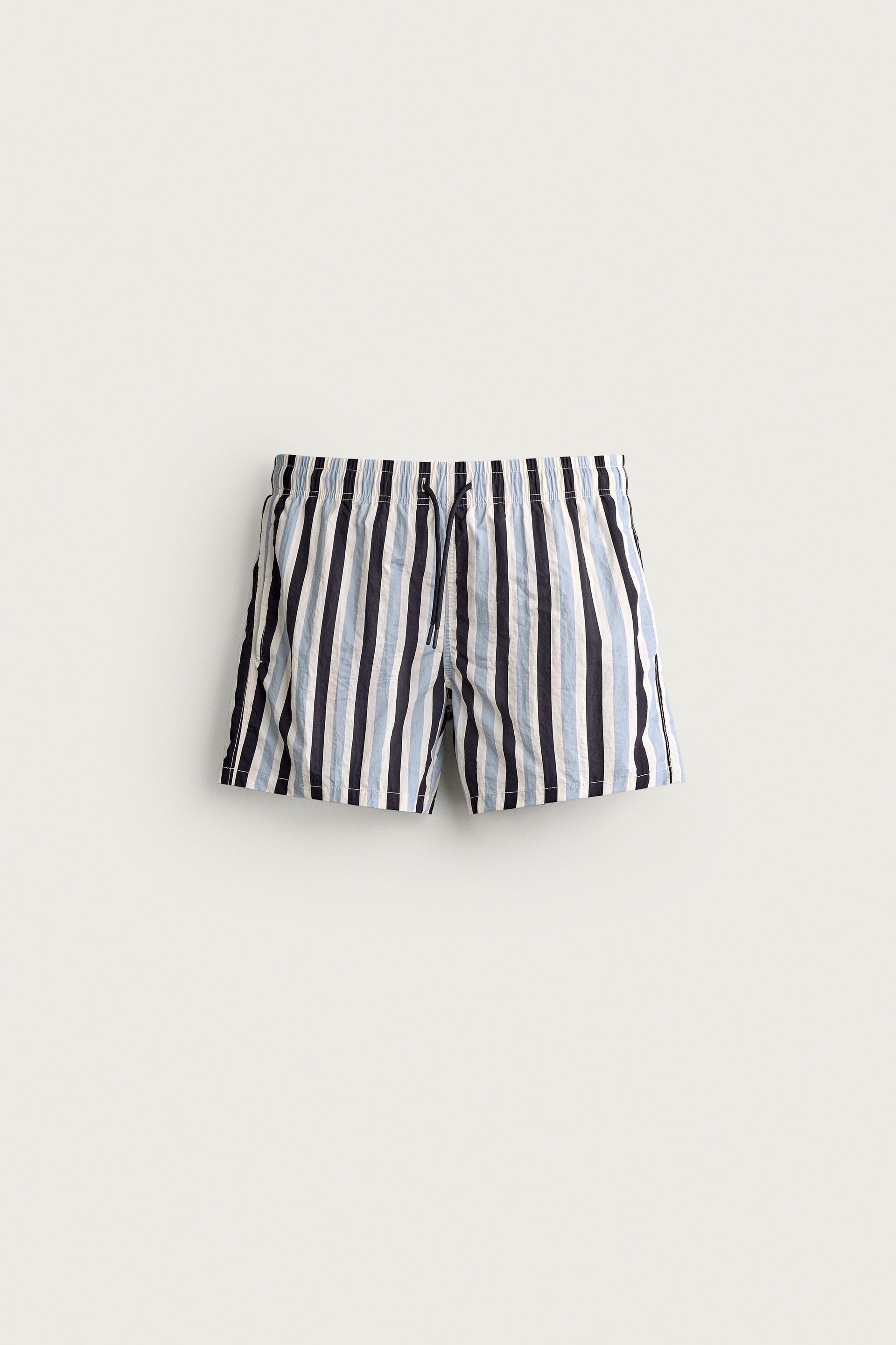 STRIPED MEDIUM SWIM SHORTS by ZARA