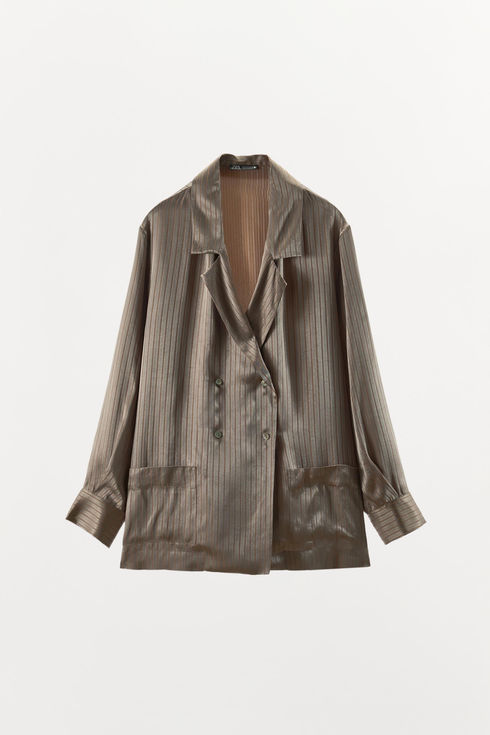 STRIPED PAJAMA SHIRT by ZARA