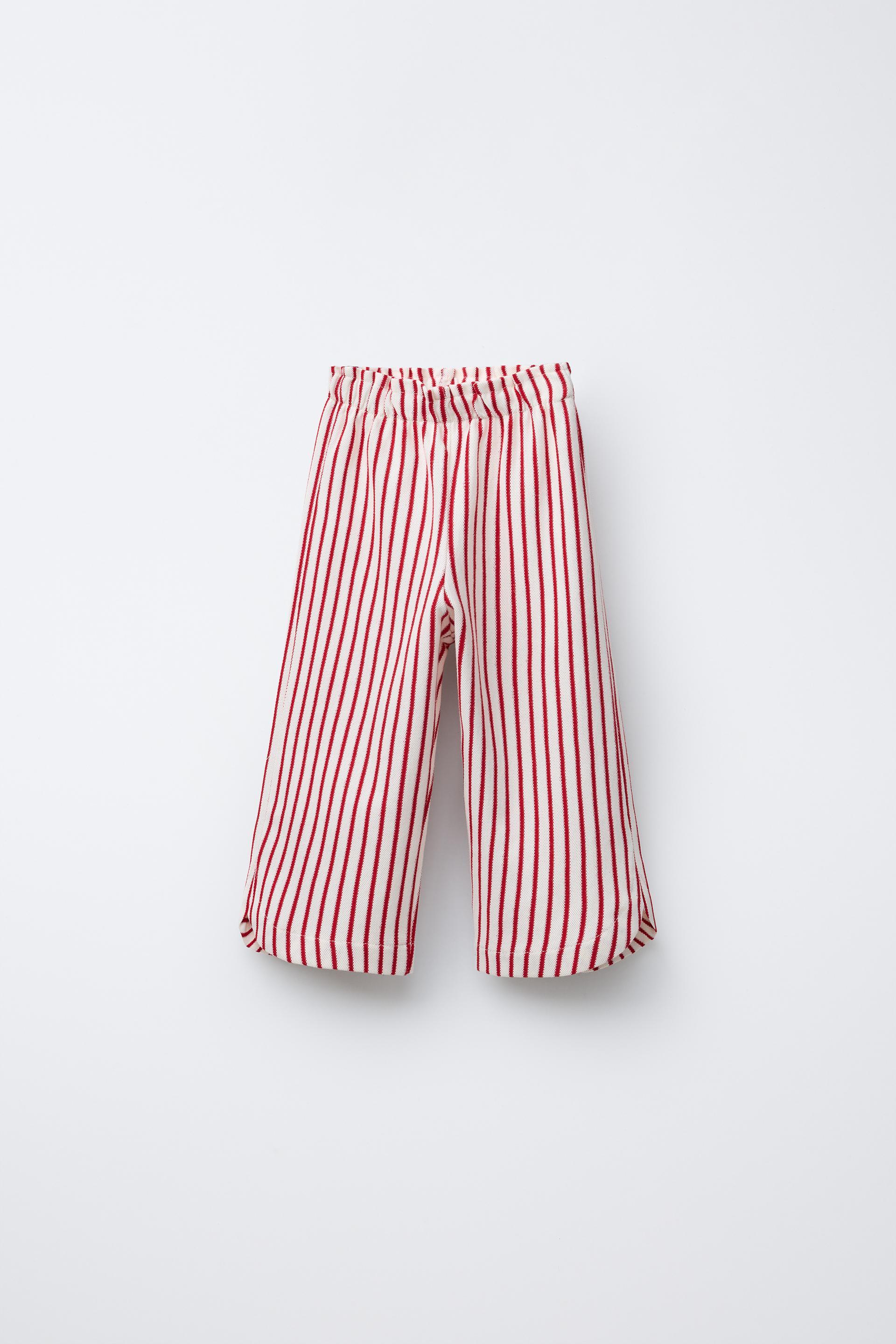 STRIPED PIQUÉ CULOTTES by ZARA