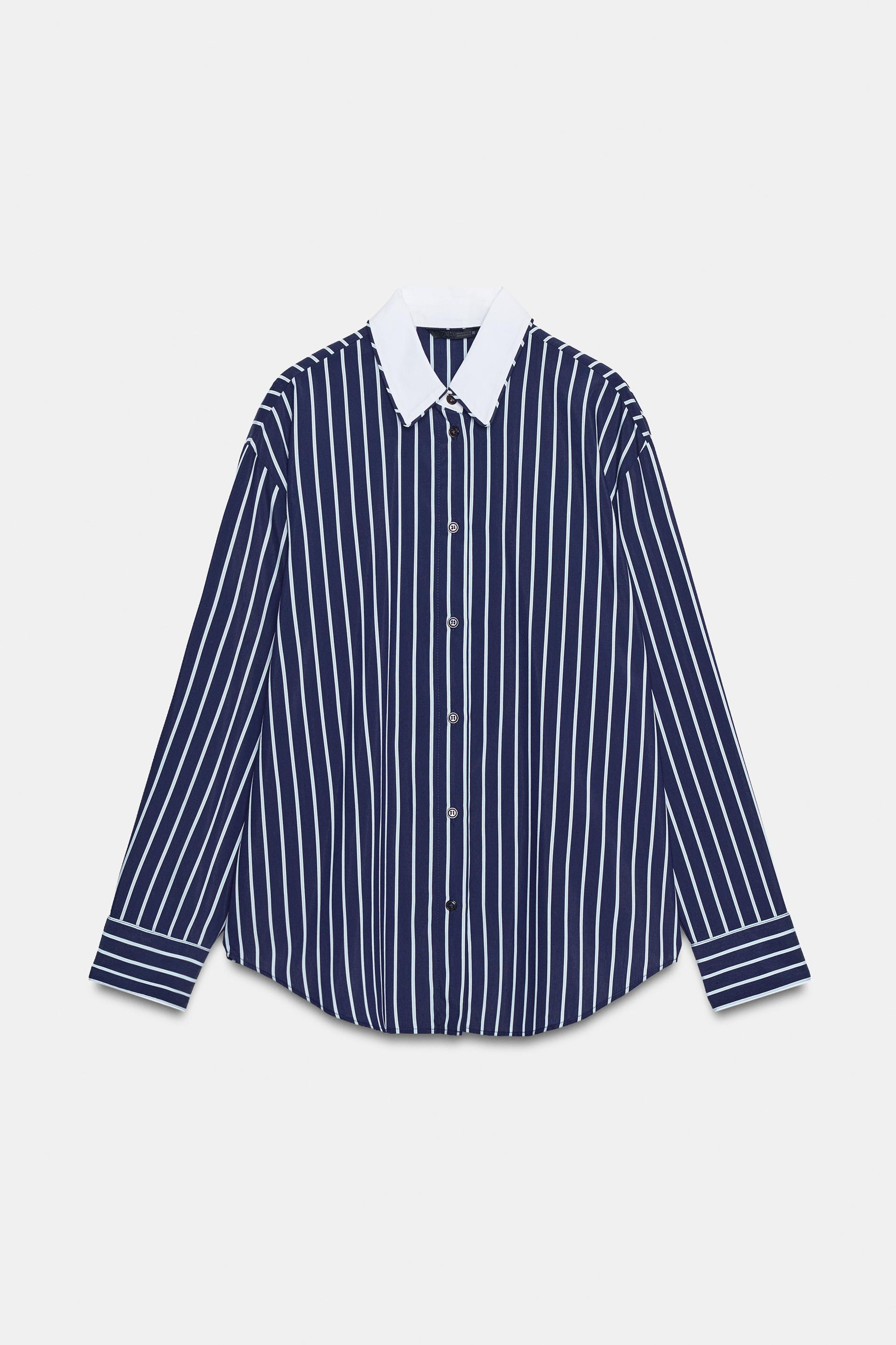 STRIPED POPLIN SHIRT by ZARA