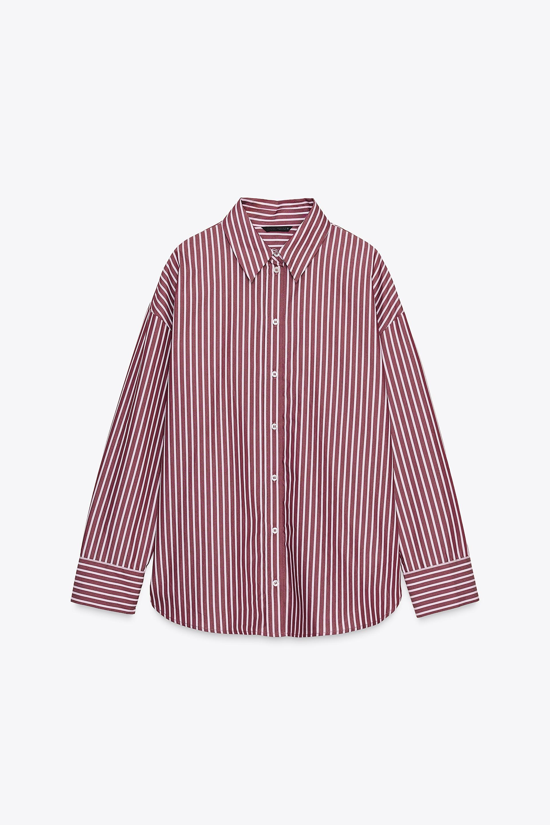 STRIPED POPLIN SHIRT by ZARA