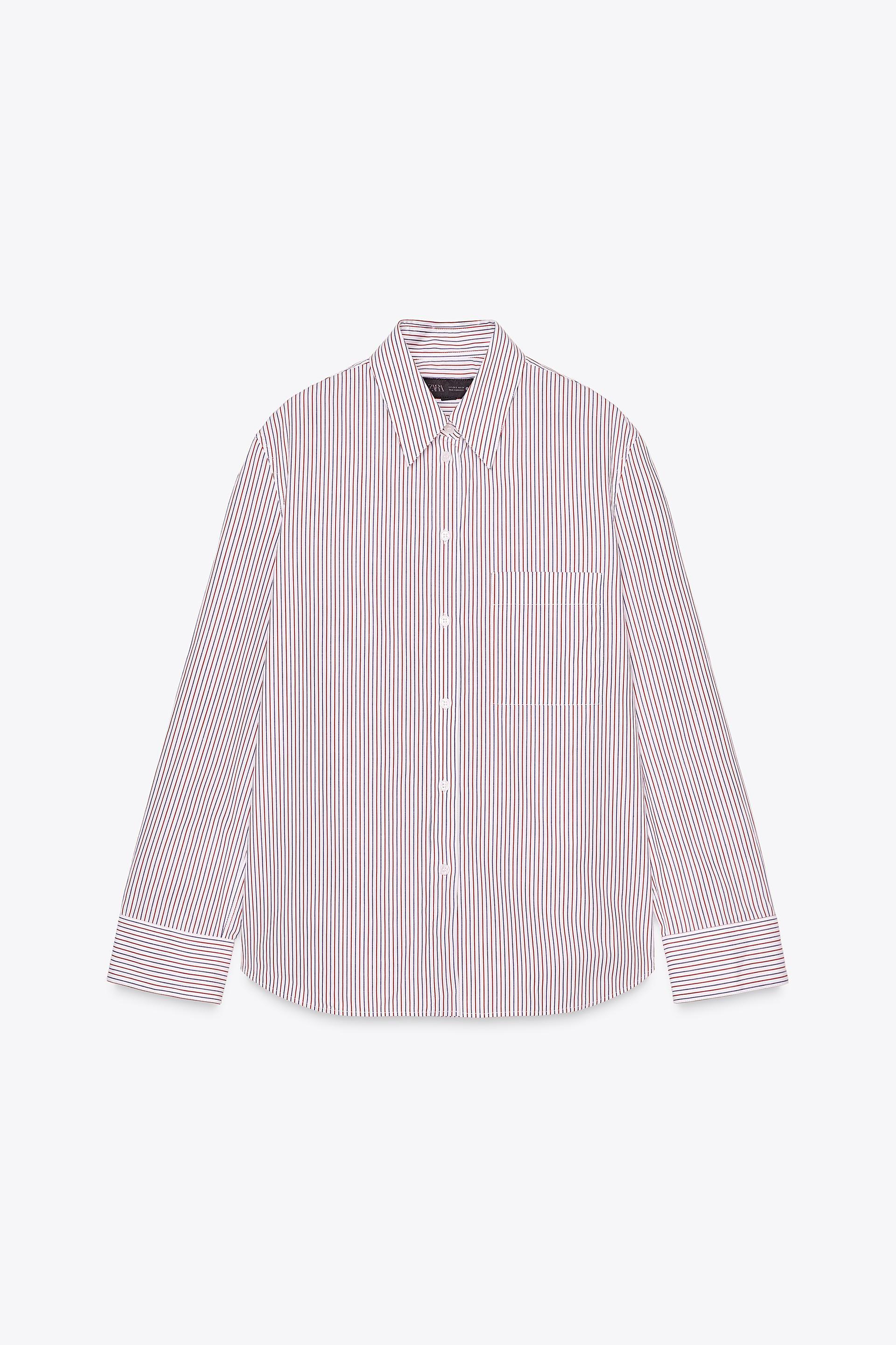 STRIPED POPLIN SHIRT ZW COLLECTION by ZARA