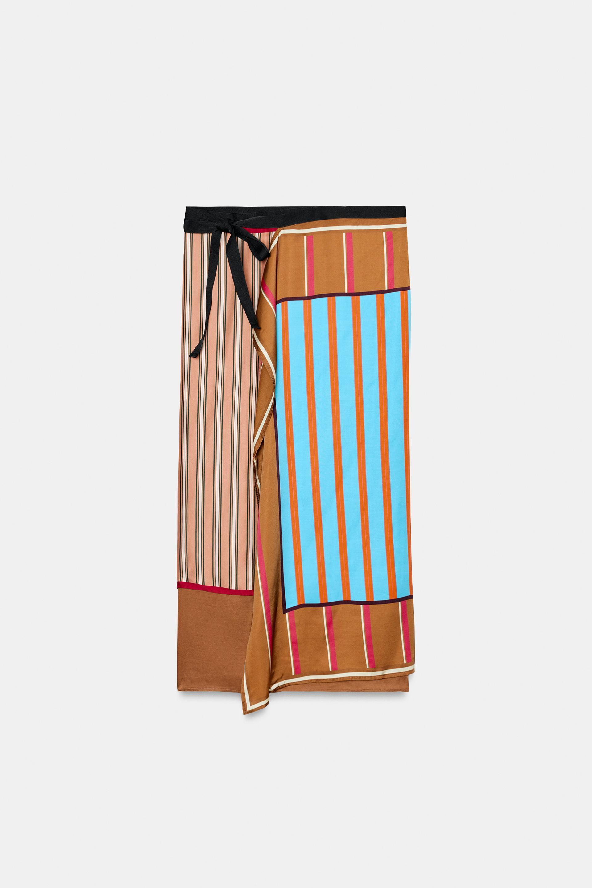 STRIPED PRINT PAREO SCARF by ZARA