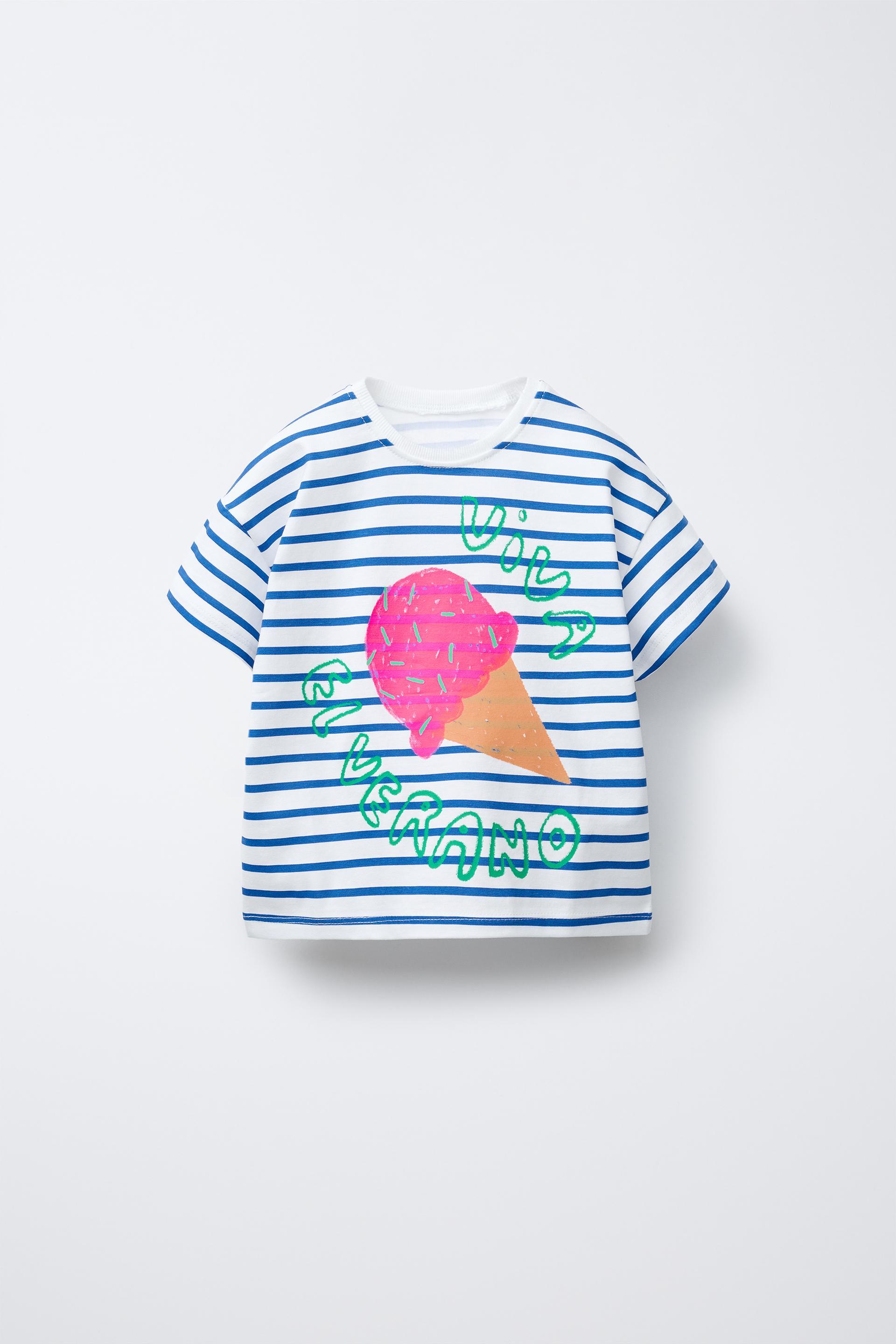 STRIPED PRINT T-SHIRT by ZARA