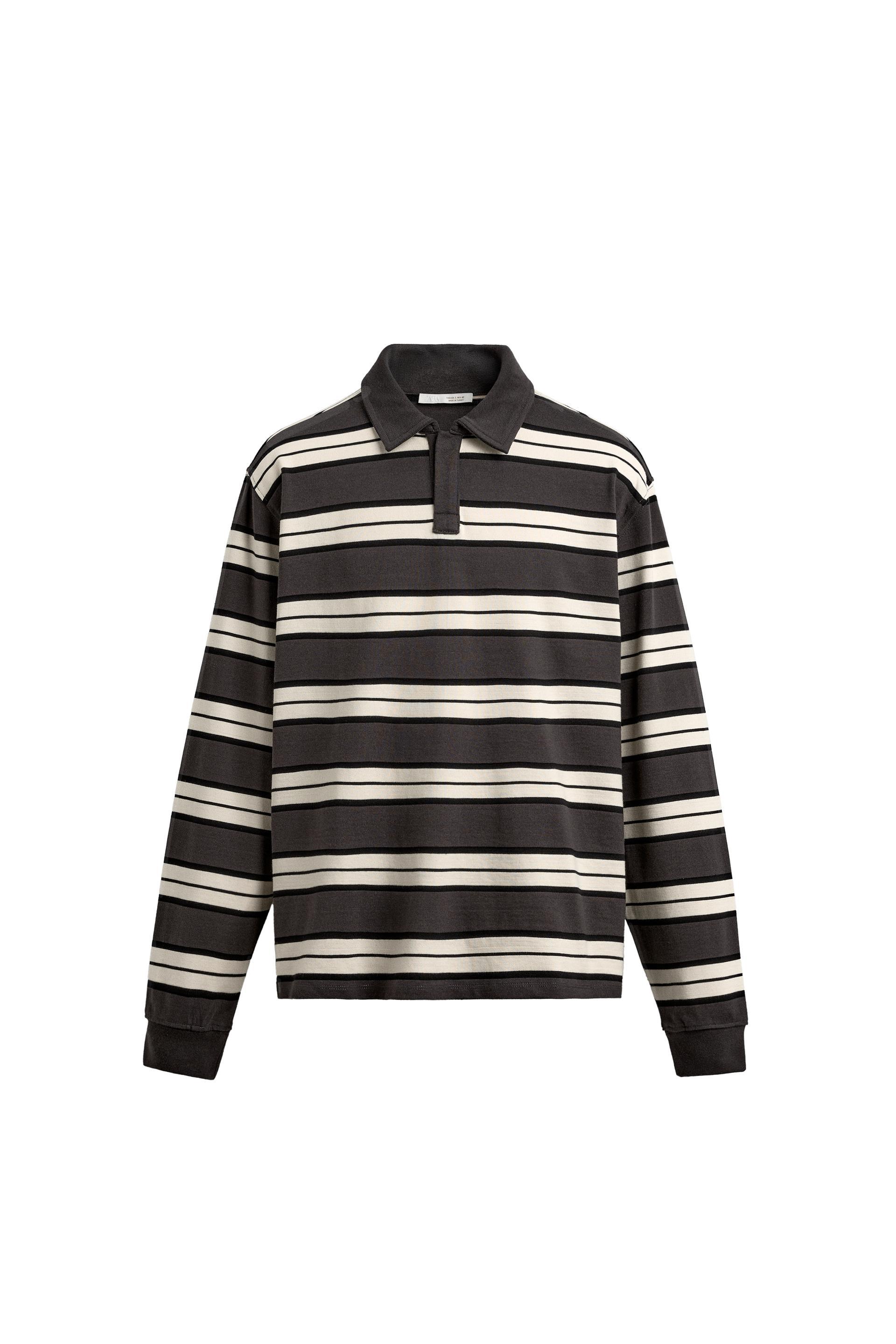 STRIPED REGULAR FIT POLO SHIRT by ZARA