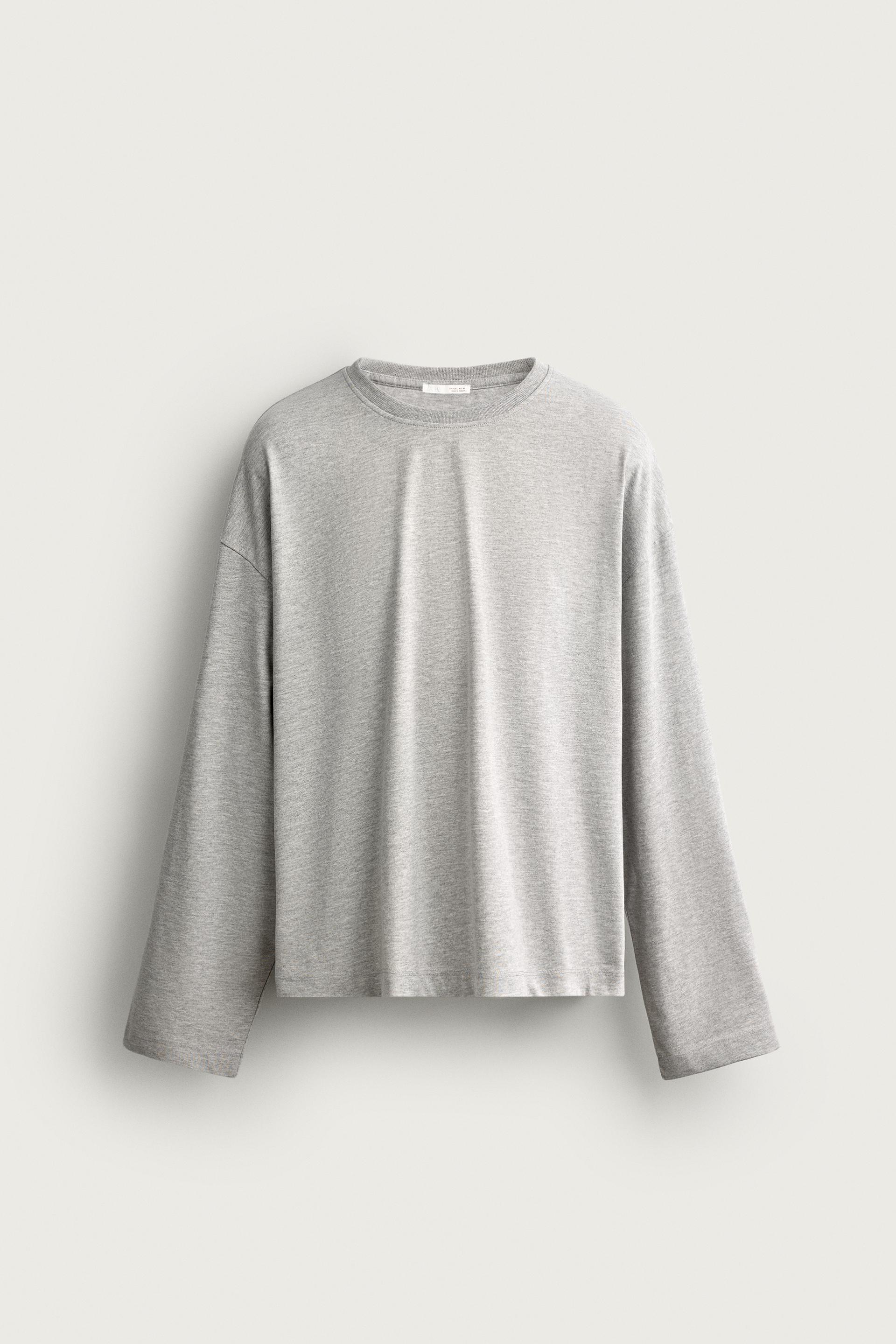 STRIPED RELAXED FIT LONG SLEEVE T-SHIRT by ZARA