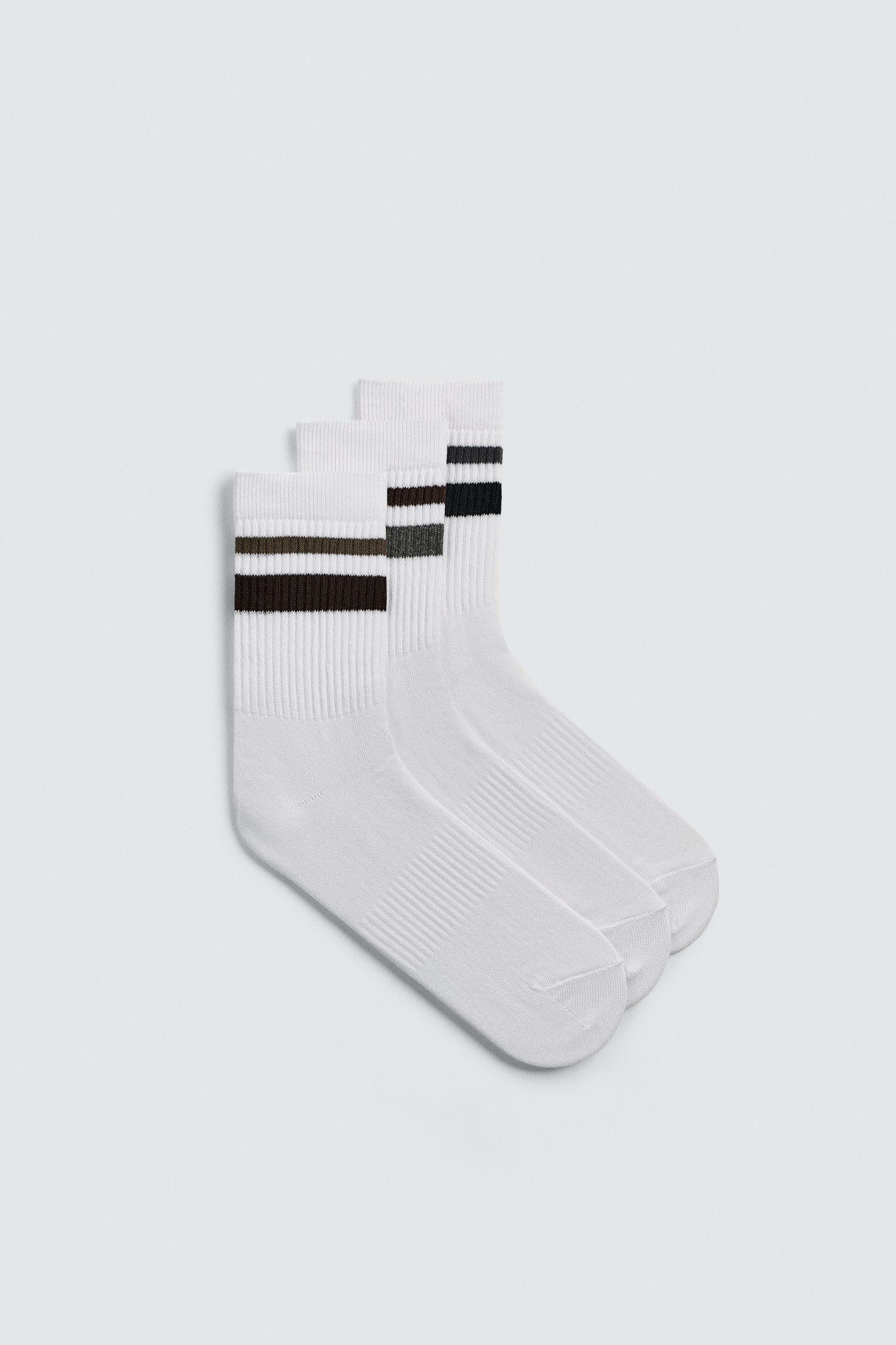 STRIPED SOCKS 3-PACK by ZARA