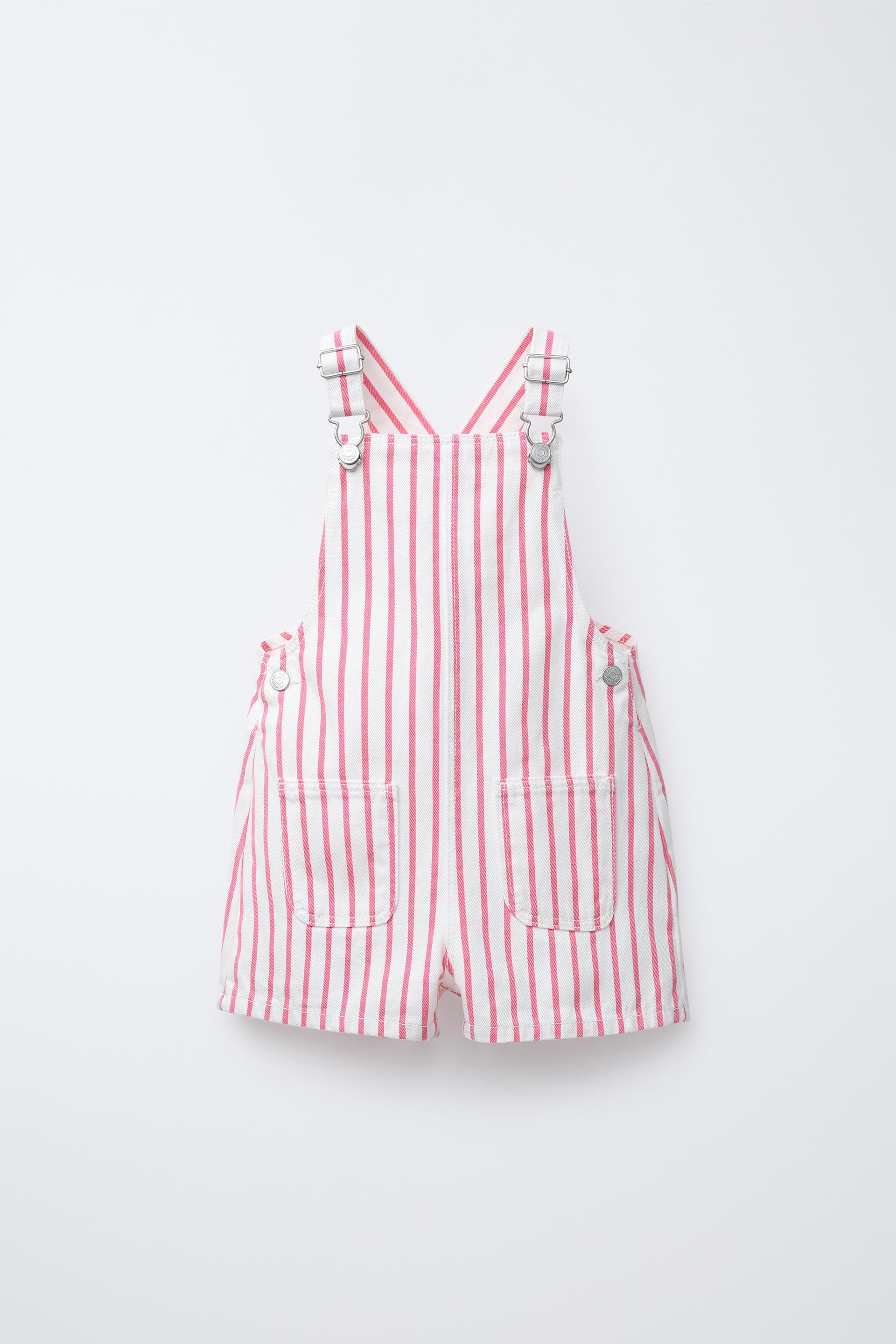 STRIPED TWILL OVERALLS by ZARA