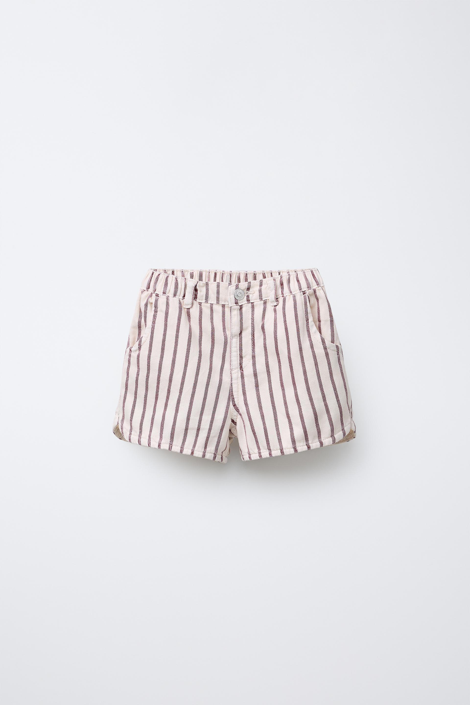 STRIPED TWILL SHORTS by ZARA