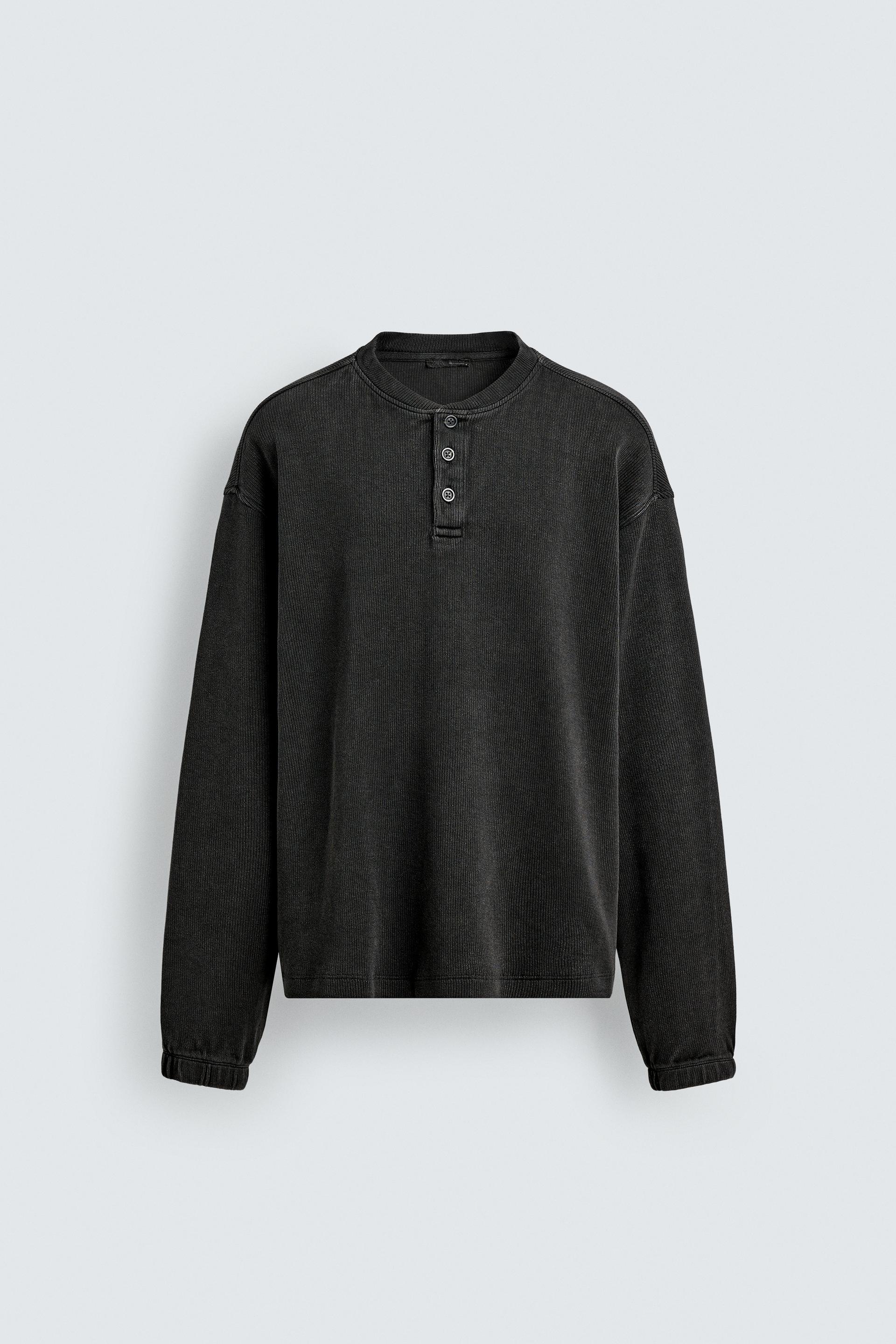 STRUCTURED HENLEY SWEAT-SHIRT by ZARA