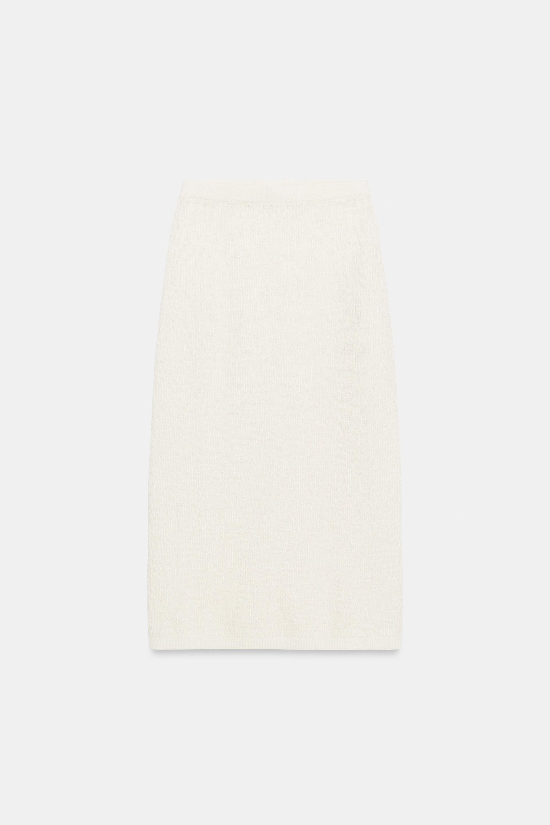 STRUCTURED KNIT STRAIGHT SKIRT by ZARA