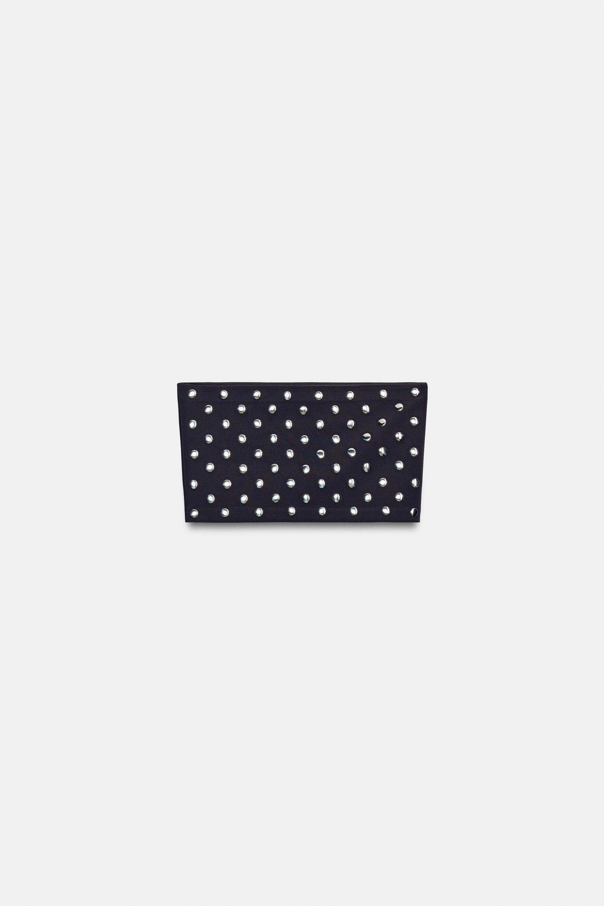 STUDDED BANDEAU TOP by ZARA