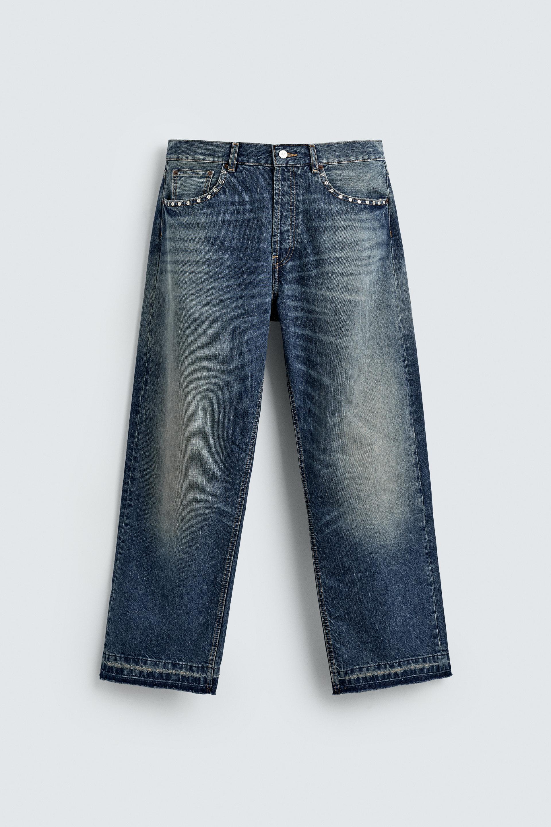 STUDDED LOOSE FIT JEANS by ZARA