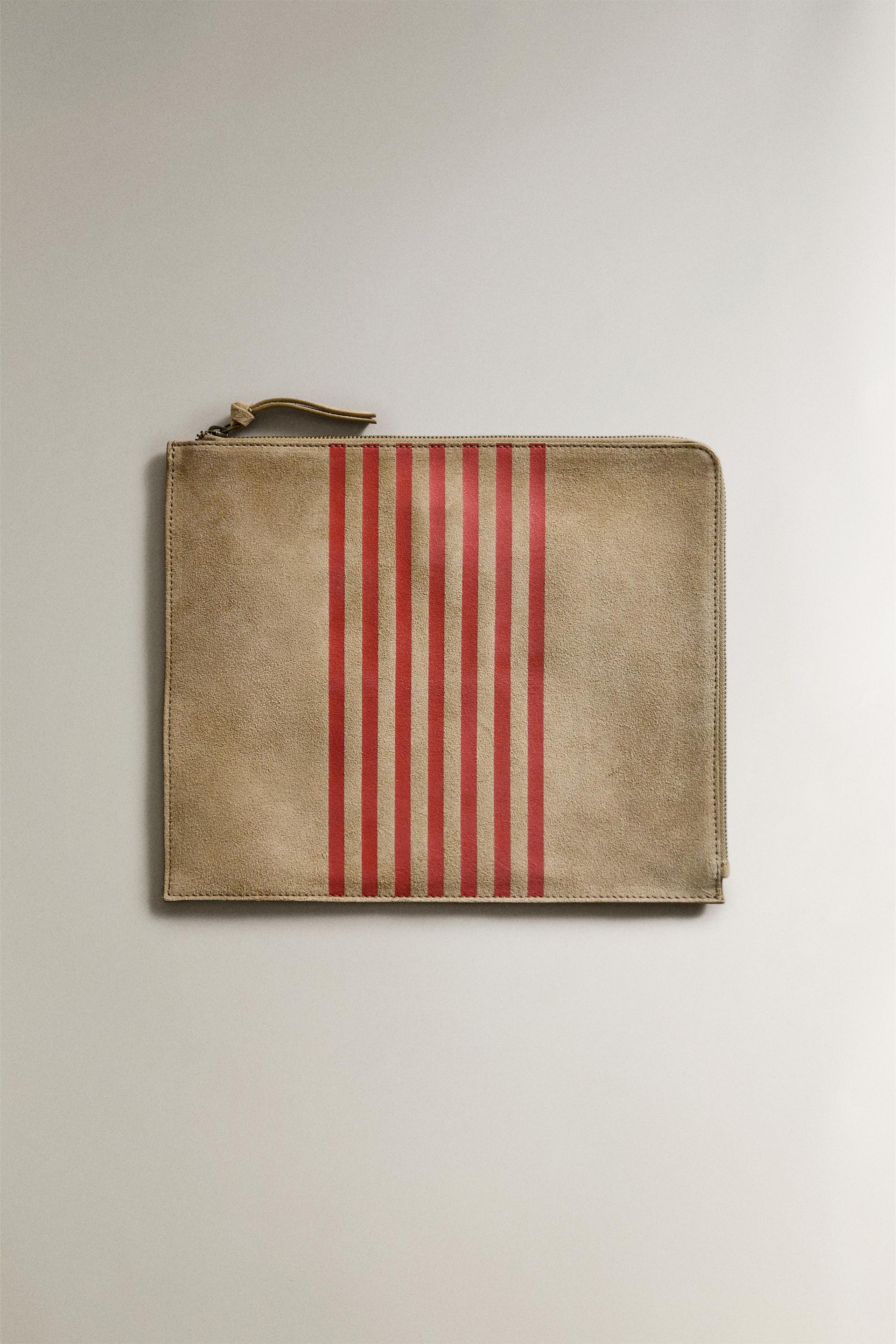 SUEDE DOCUMENT CLUTCH by ZARA