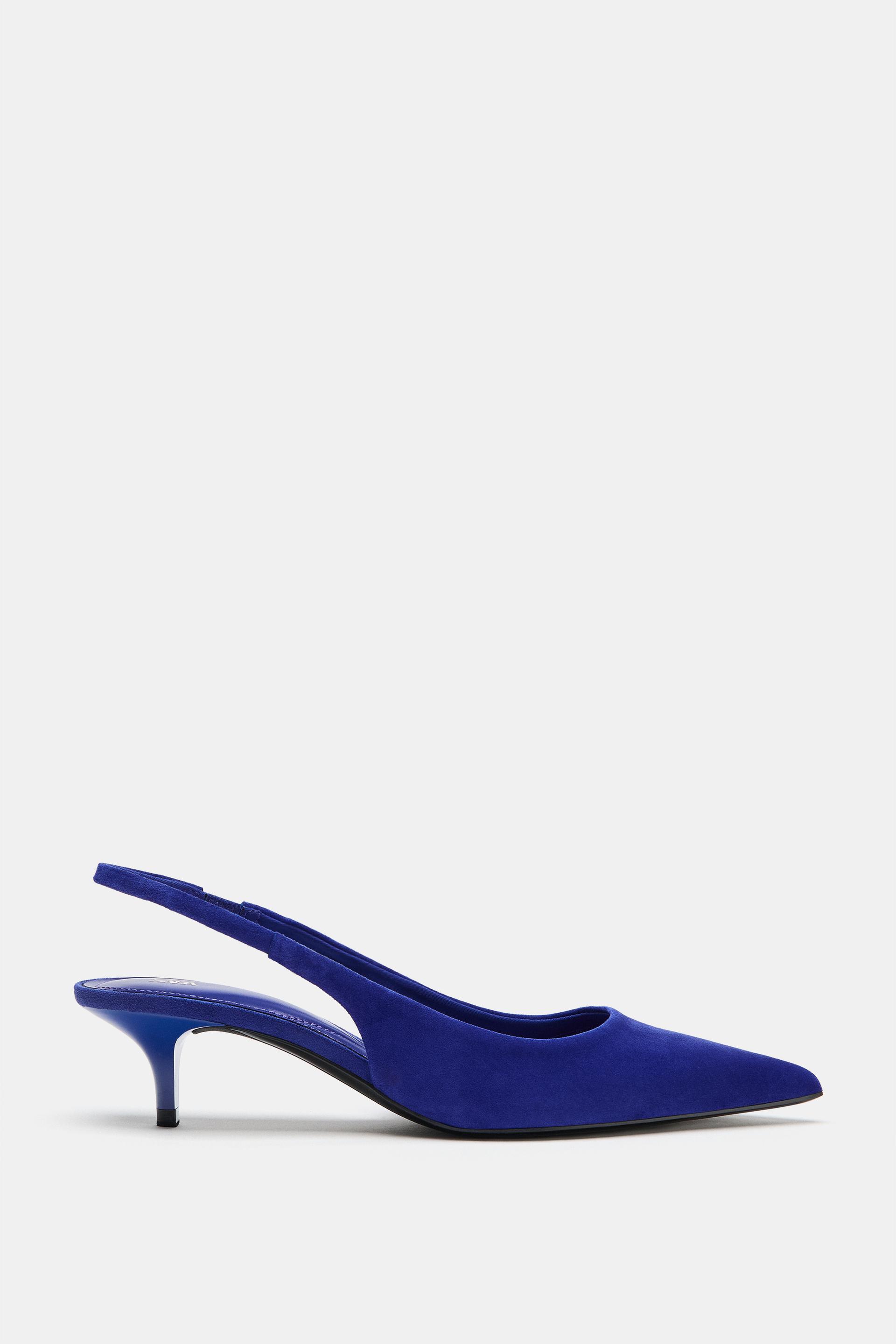 SUEDE KITTEN HEELS by ZARA