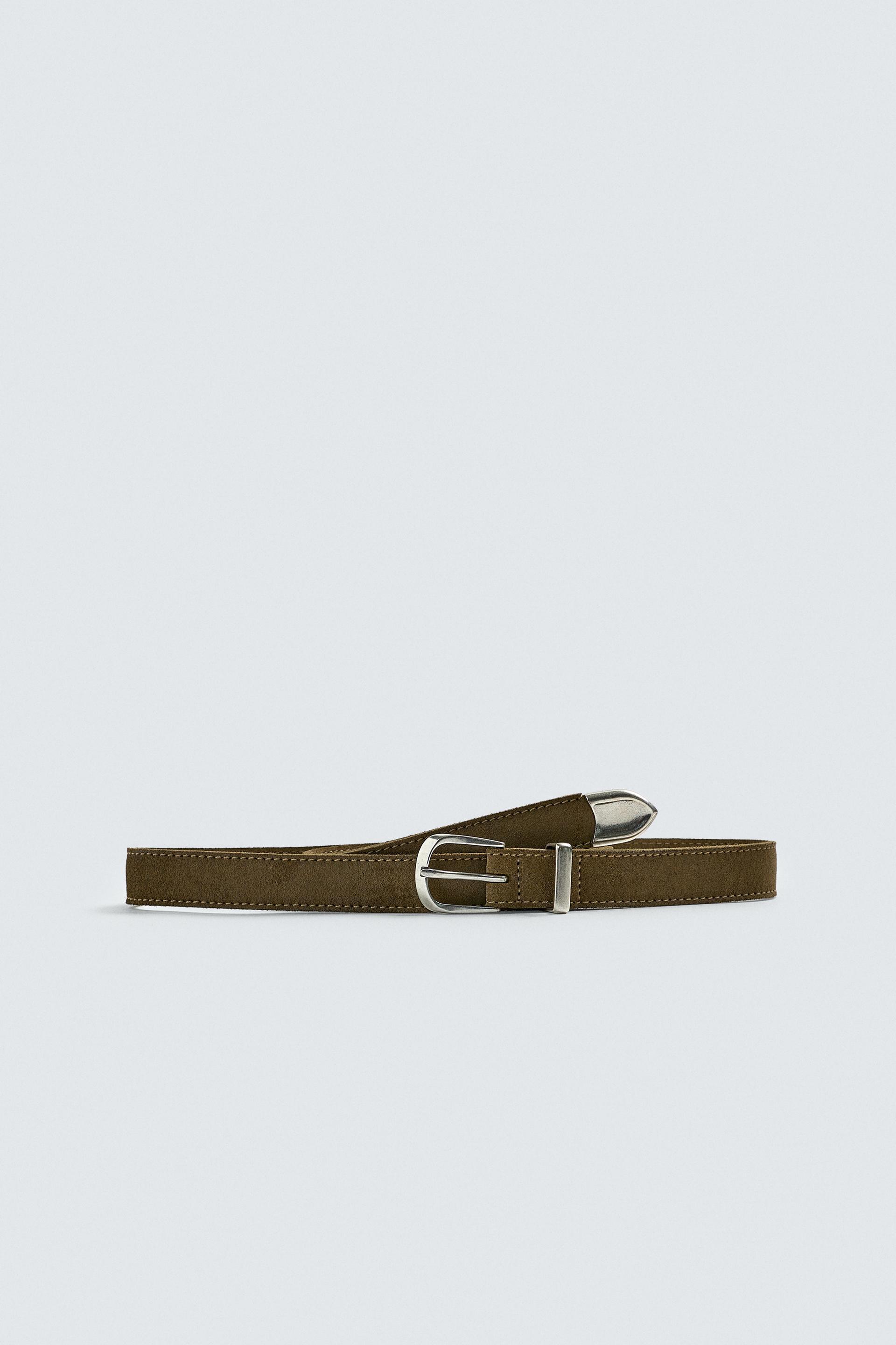 SUEDE LEATHER BELT by ZARA