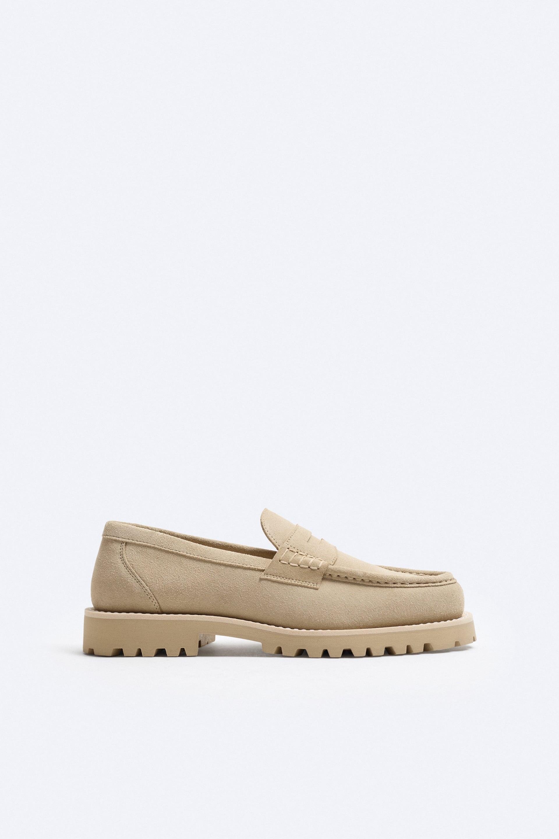 SUEDE PENNY LOAFERS by ZARA