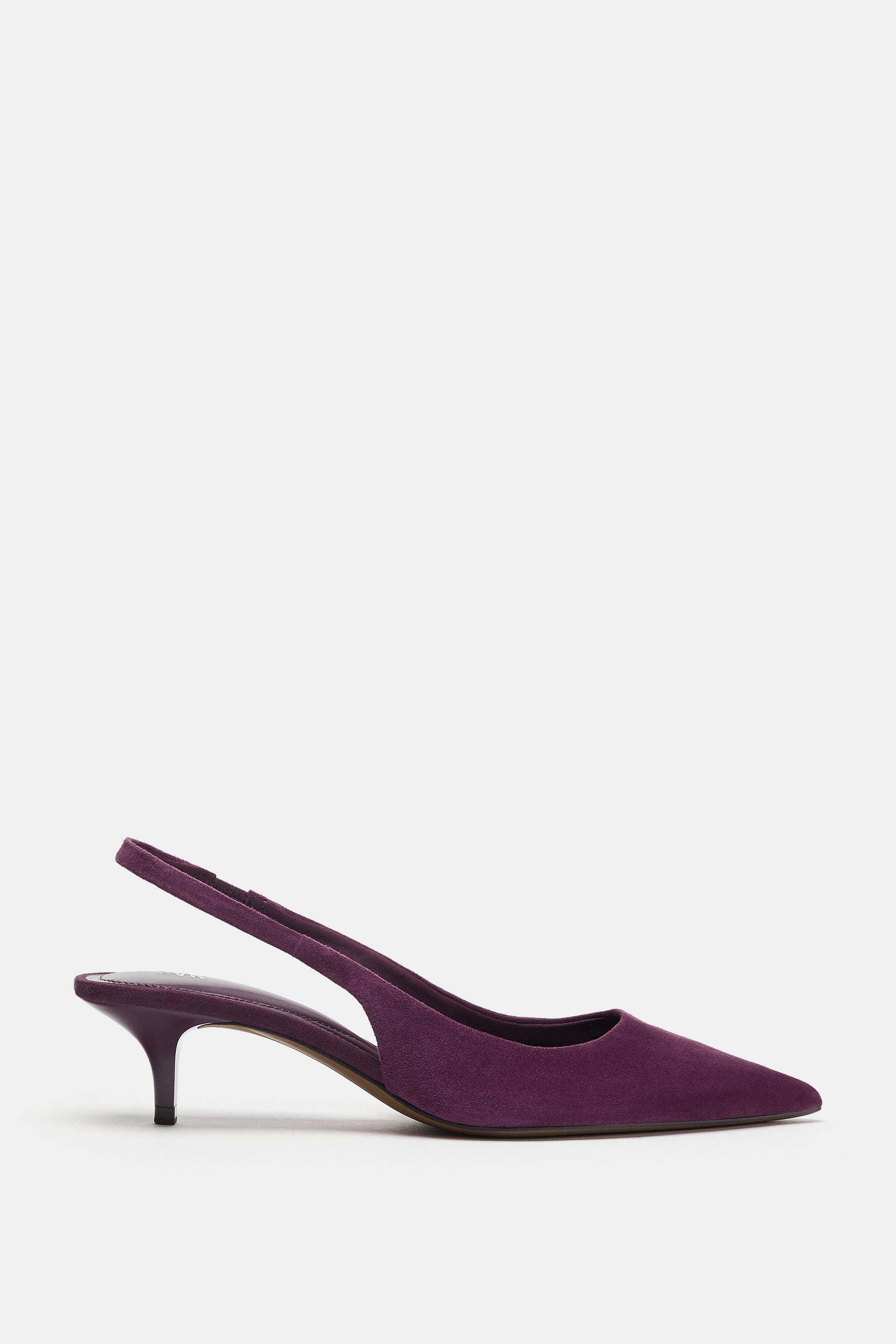 SUEDE SLINGBACK SHOES by ZARA