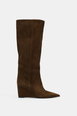 SUEDE WEDGE BOOT by ZARA SUEDE WEDGE BOOT by ZARA