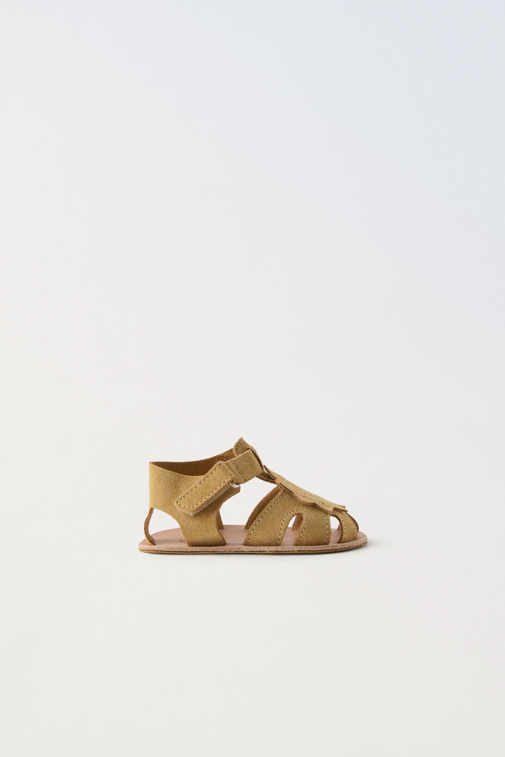 SUN LEATHER CAGE SANDALS by ZARA