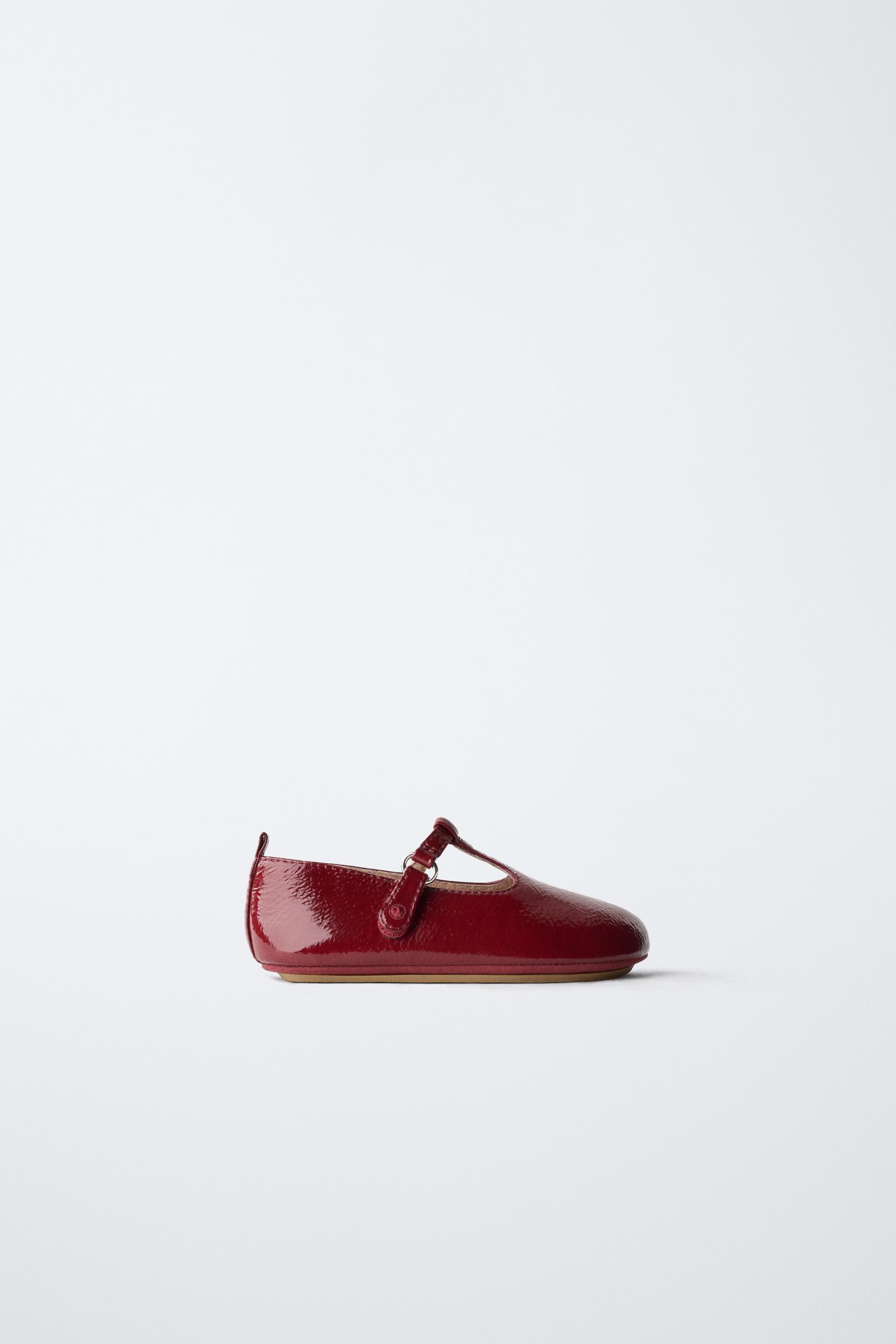 T-BAR PATENT BALLET FLATS by ZARA