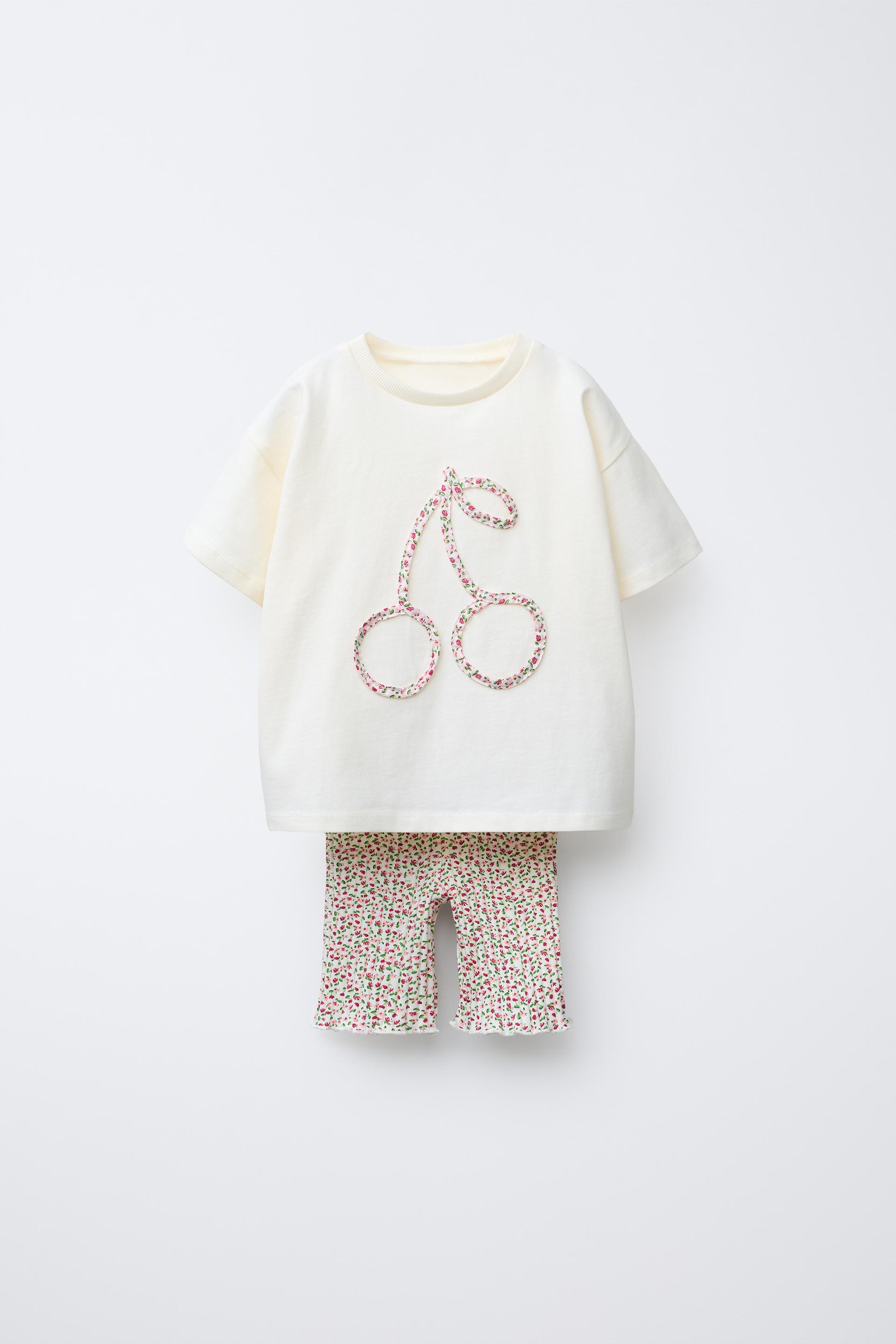 T-SHIRT AND RIBBED CYCLING LEGGINGS JOGGING SET by ZARA