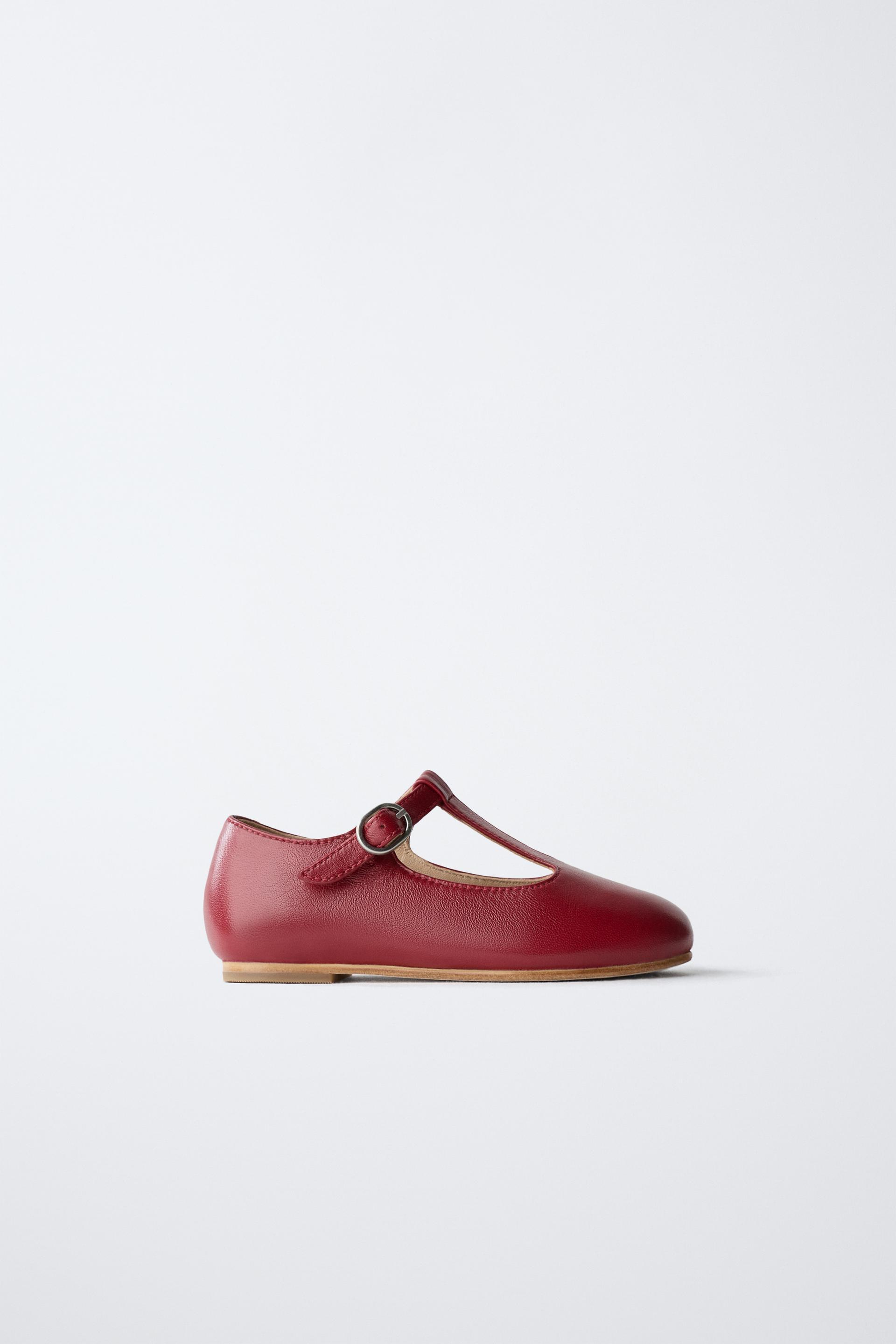 T-STRAP LEATHER BALLET FLATS - LIMITED EDITION by ZARA