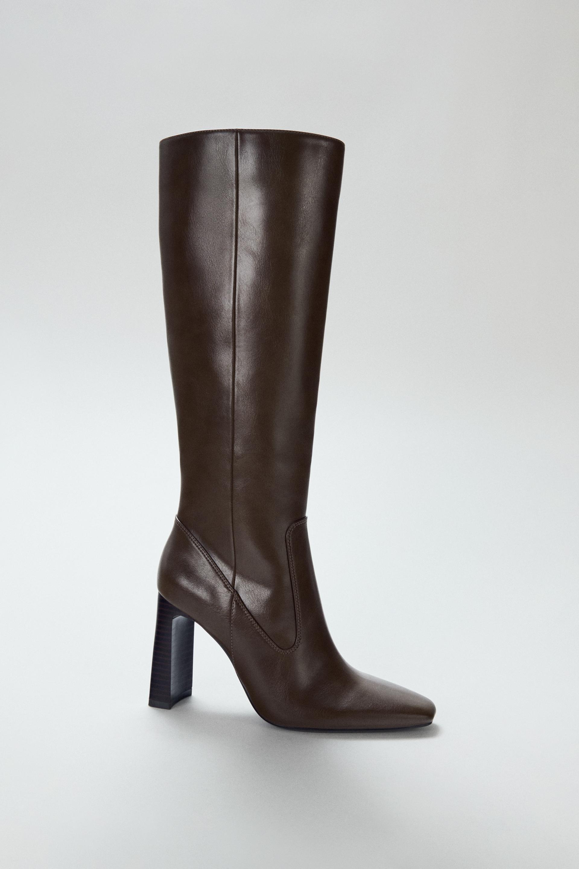TALL BOOTS WITH TOPSTITCHING by ZARA
