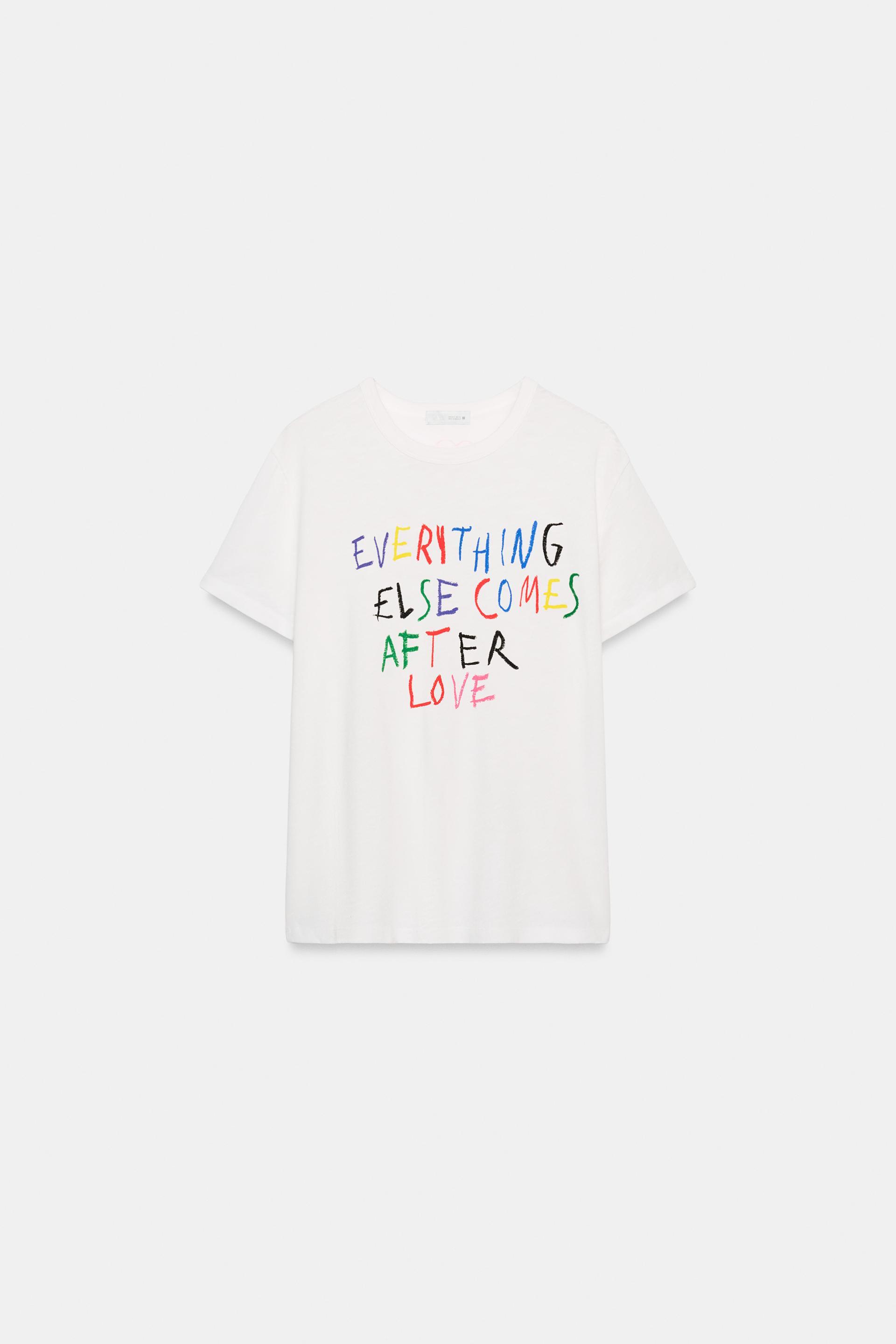 TEXT COTTON T-SHIRT by ZARA